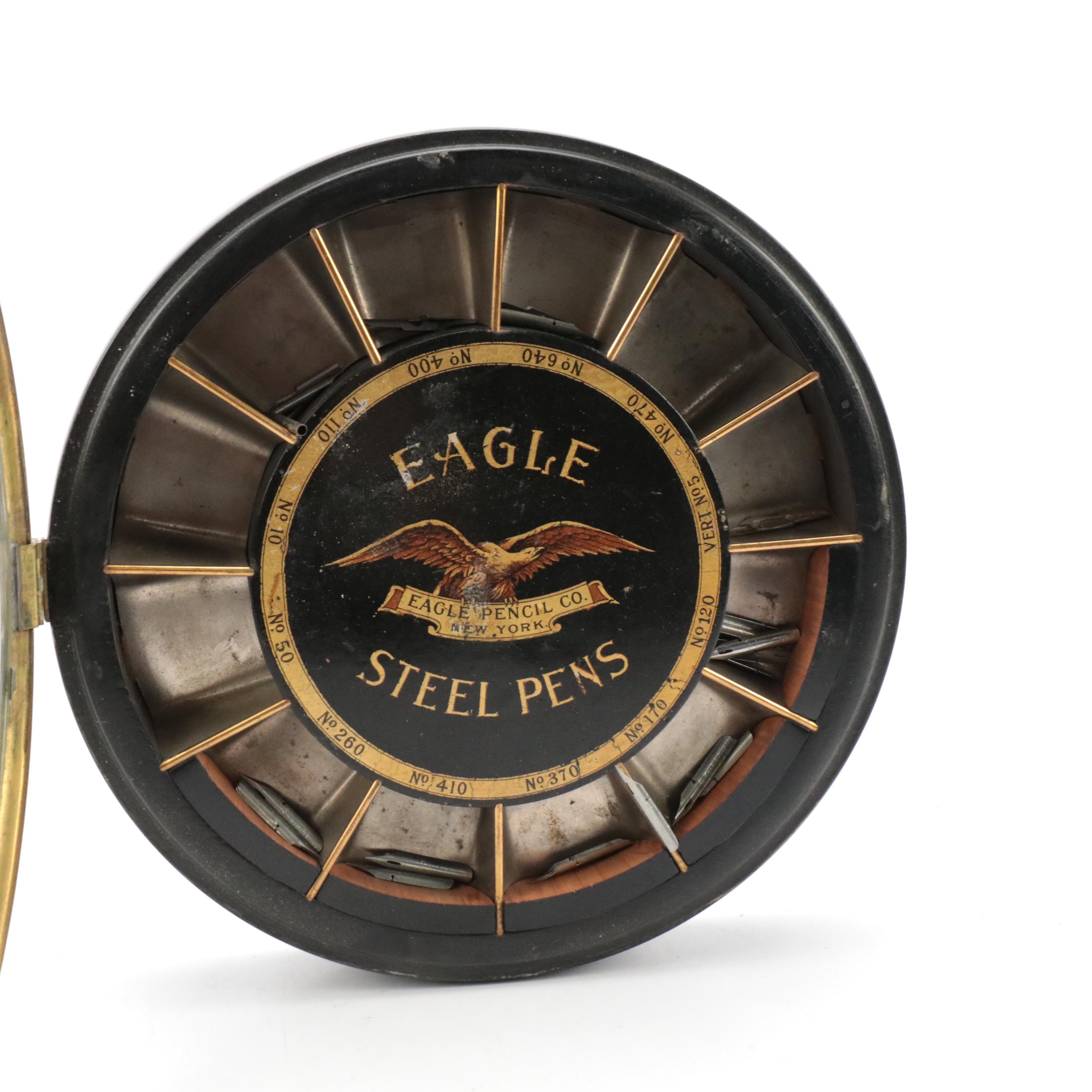 Eagle Pencil Co. "Steel Pens" Nib Model Display, Early to Mid 20th Century