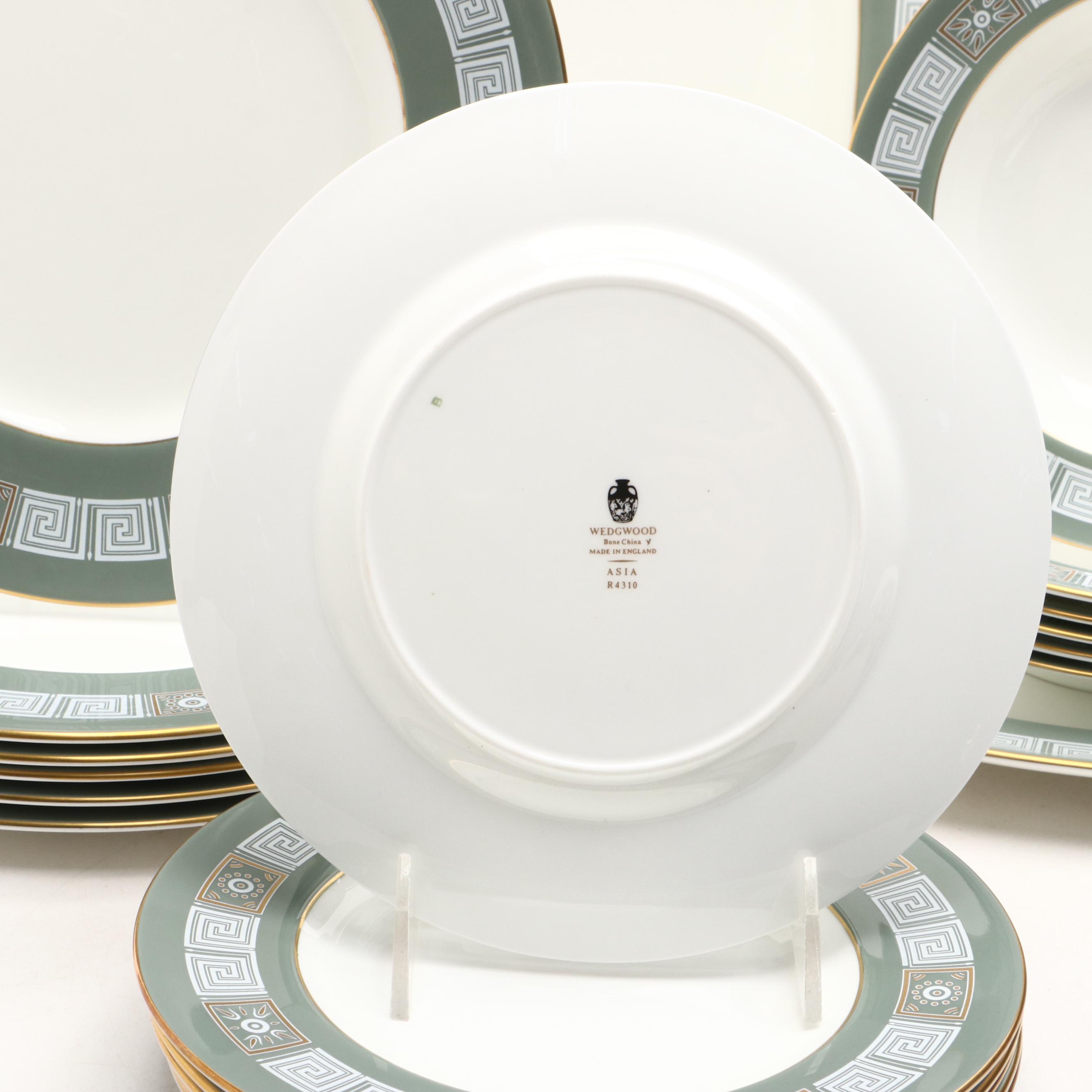 Wedgwood "Asia Green" Bone China Dinner Plates, Salad Plates and More
