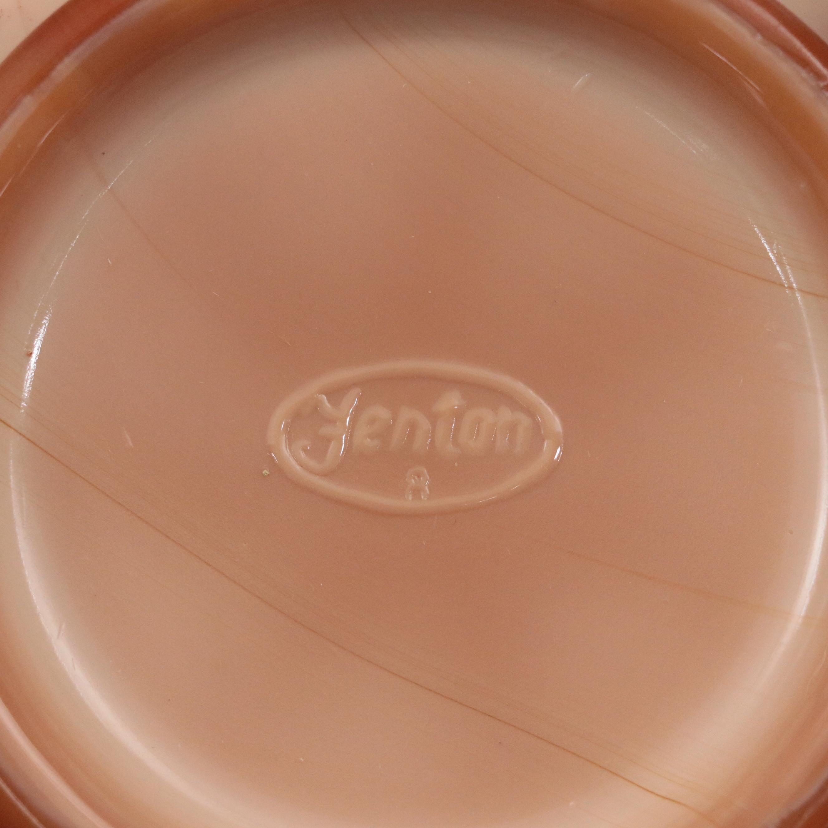 Fenton Chocolate Glass Footed Plates with Certificate from Fenton Museum