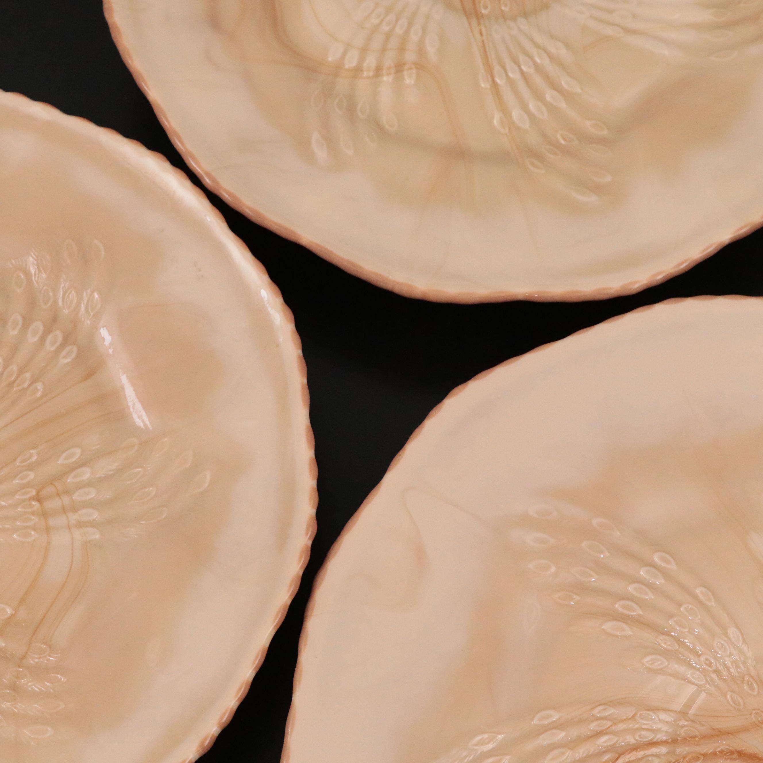 Fenton Chocolate Glass Footed Plates with Certificate from Fenton Museum