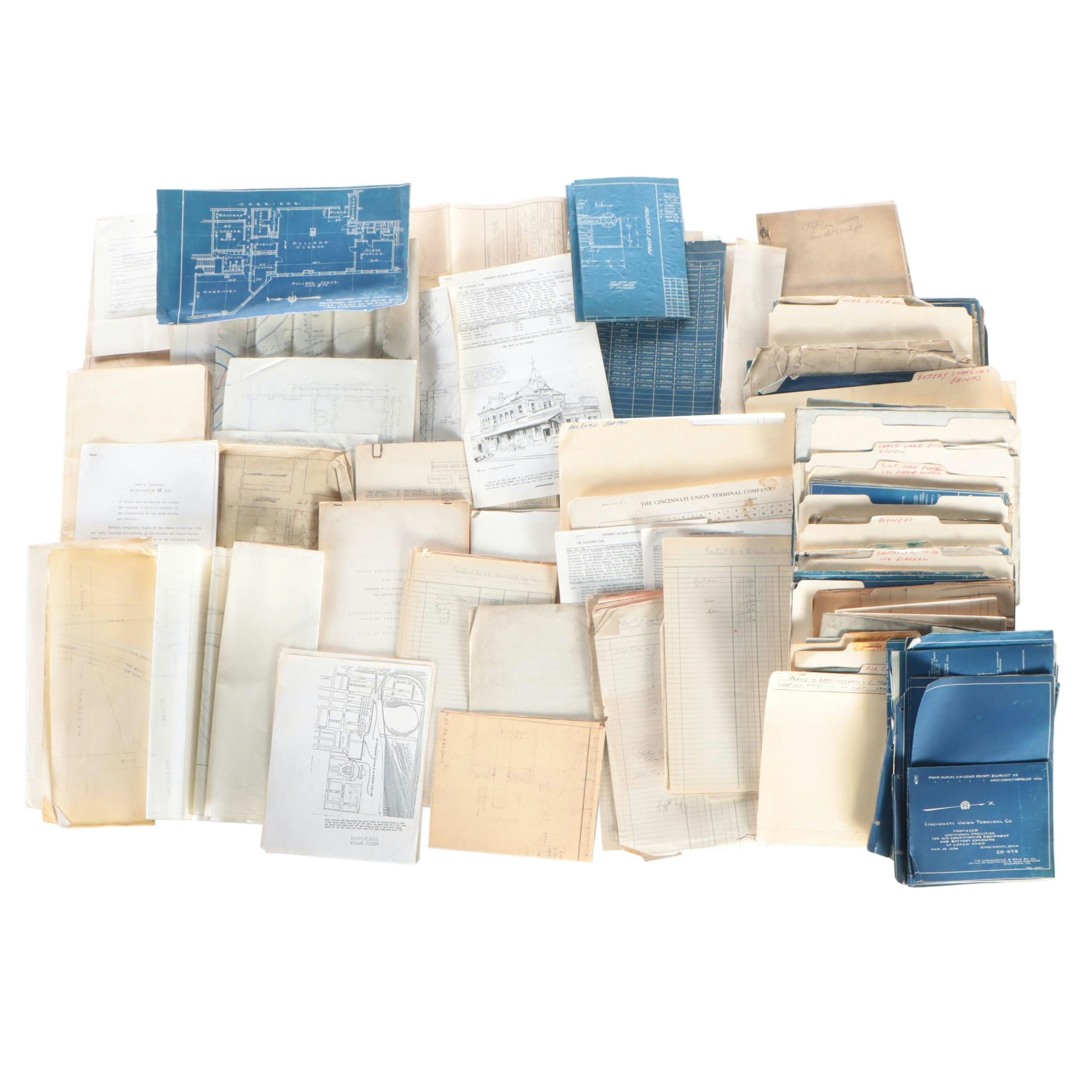 Cincinnati Union Terminal Blueprints, Plans Documents and More, Mid-20th Century