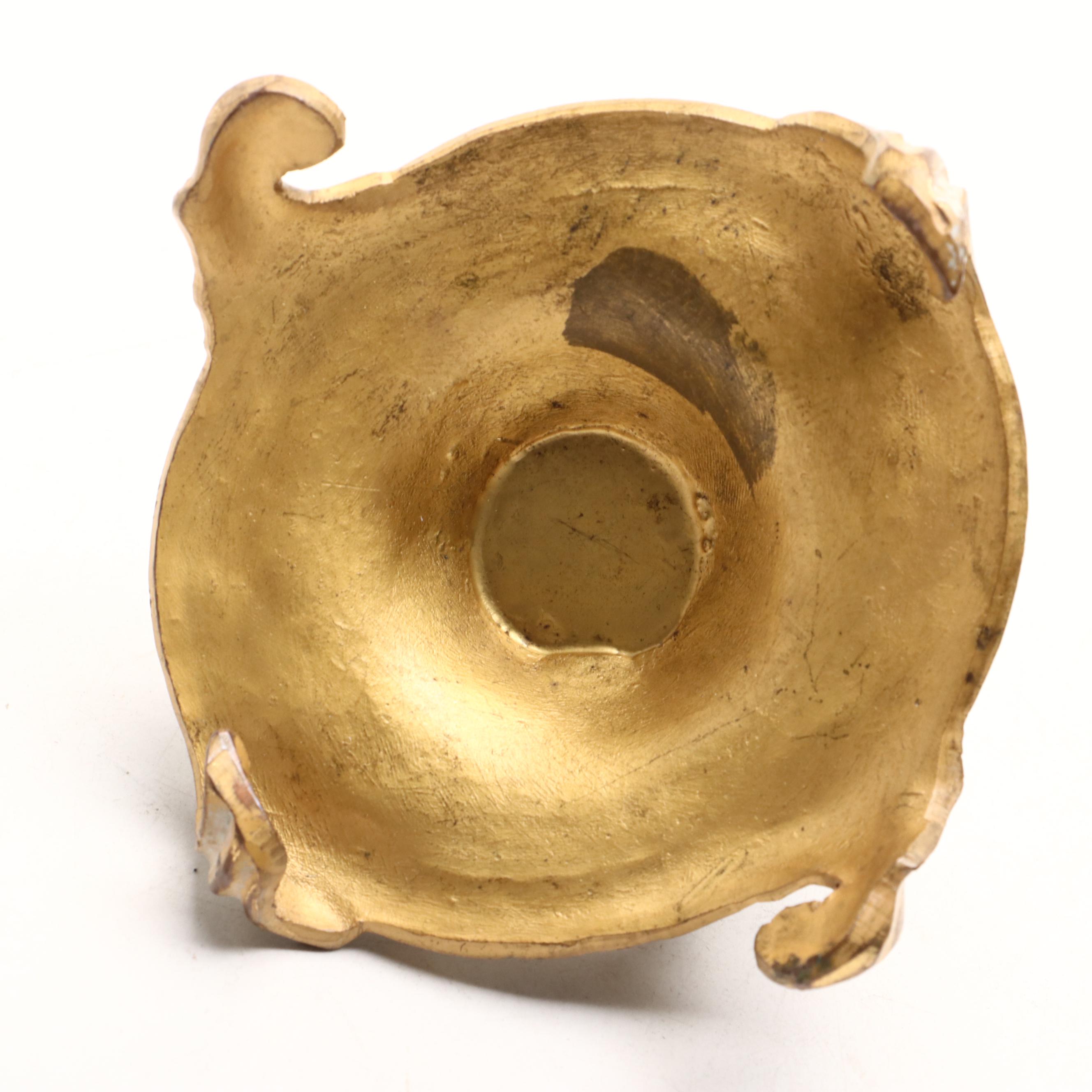 Gilt Bronze Fox Inkwell with Glass Inkwell, Early 20th Century