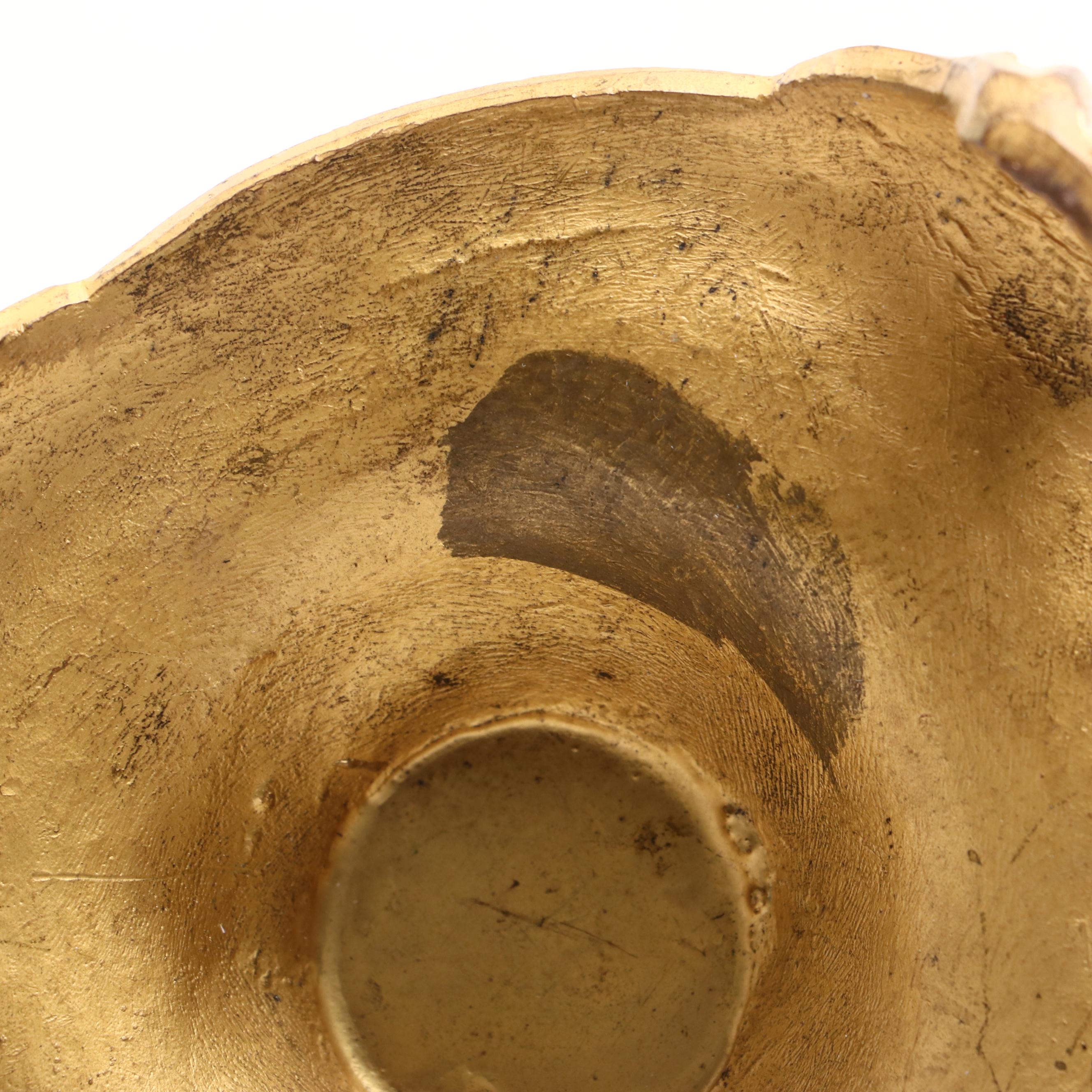 Gilt Bronze Fox Inkwell with Glass Inkwell, Early 20th Century