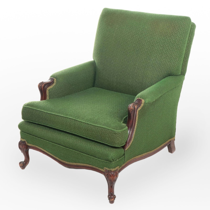Rococo Style Upholstered Armchair, Mid-20th Century