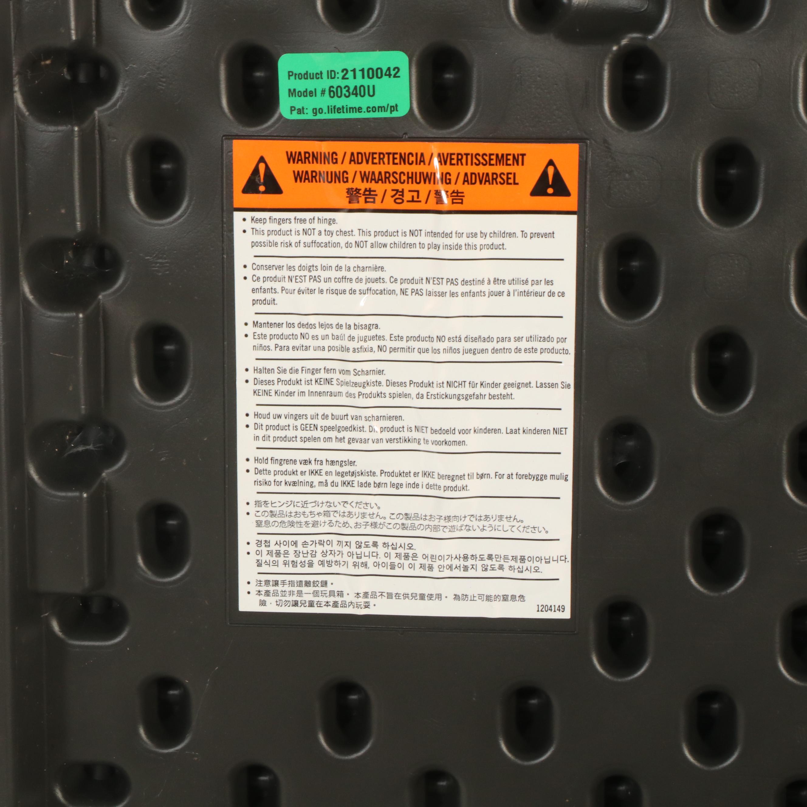 Lifetime Lidded Patio Storage Box