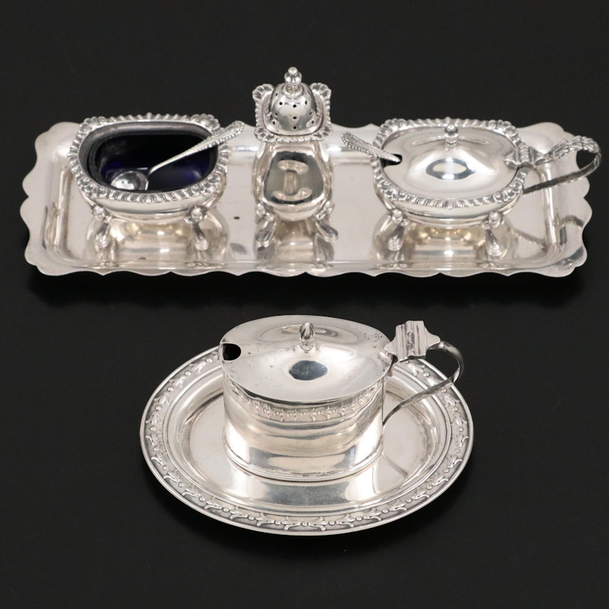 J. B. Chatterley & Sons Ltd. Sterling Condiment Set with More English Sterling