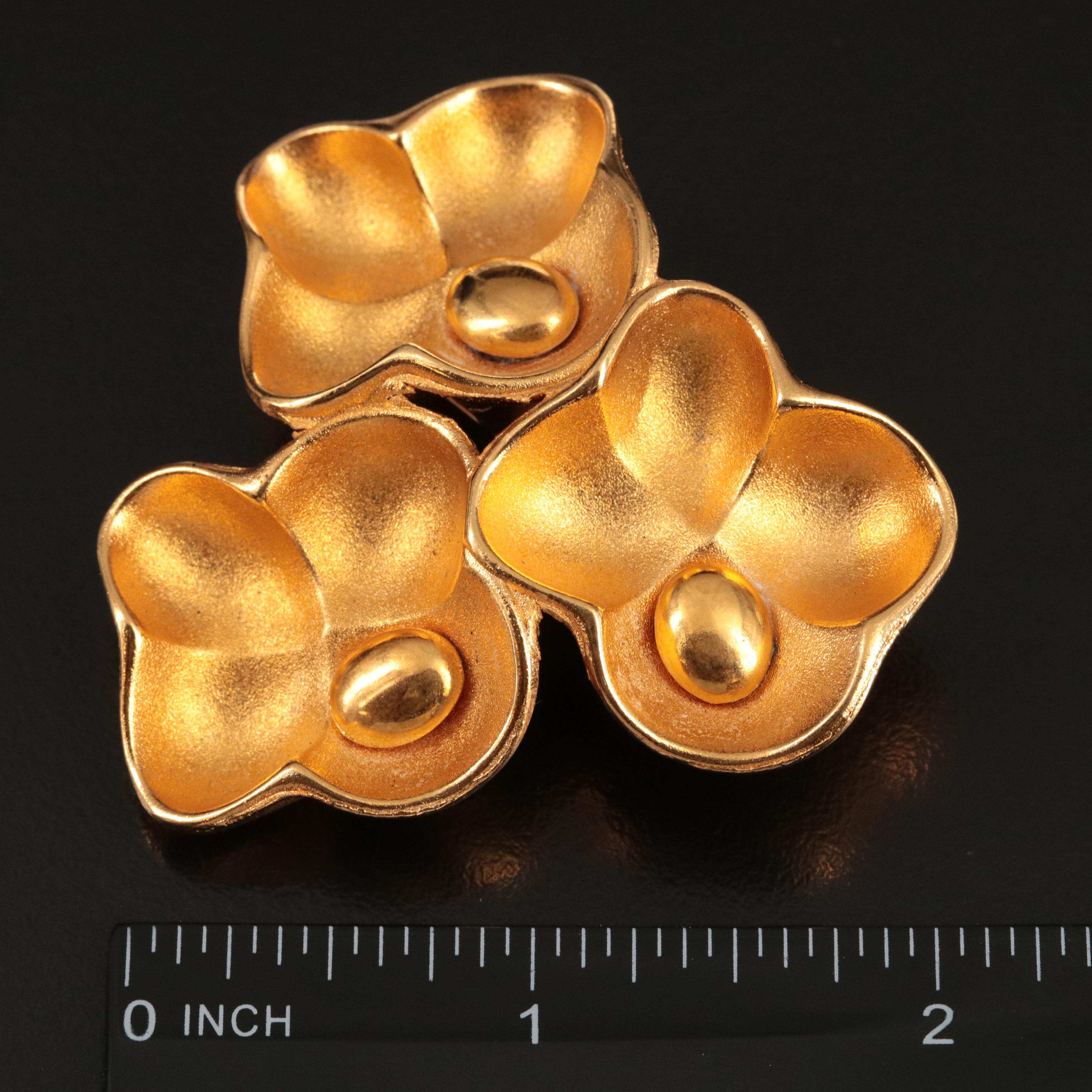 Oscar de la Renta Abstract Poppy Flower Jewelry Set