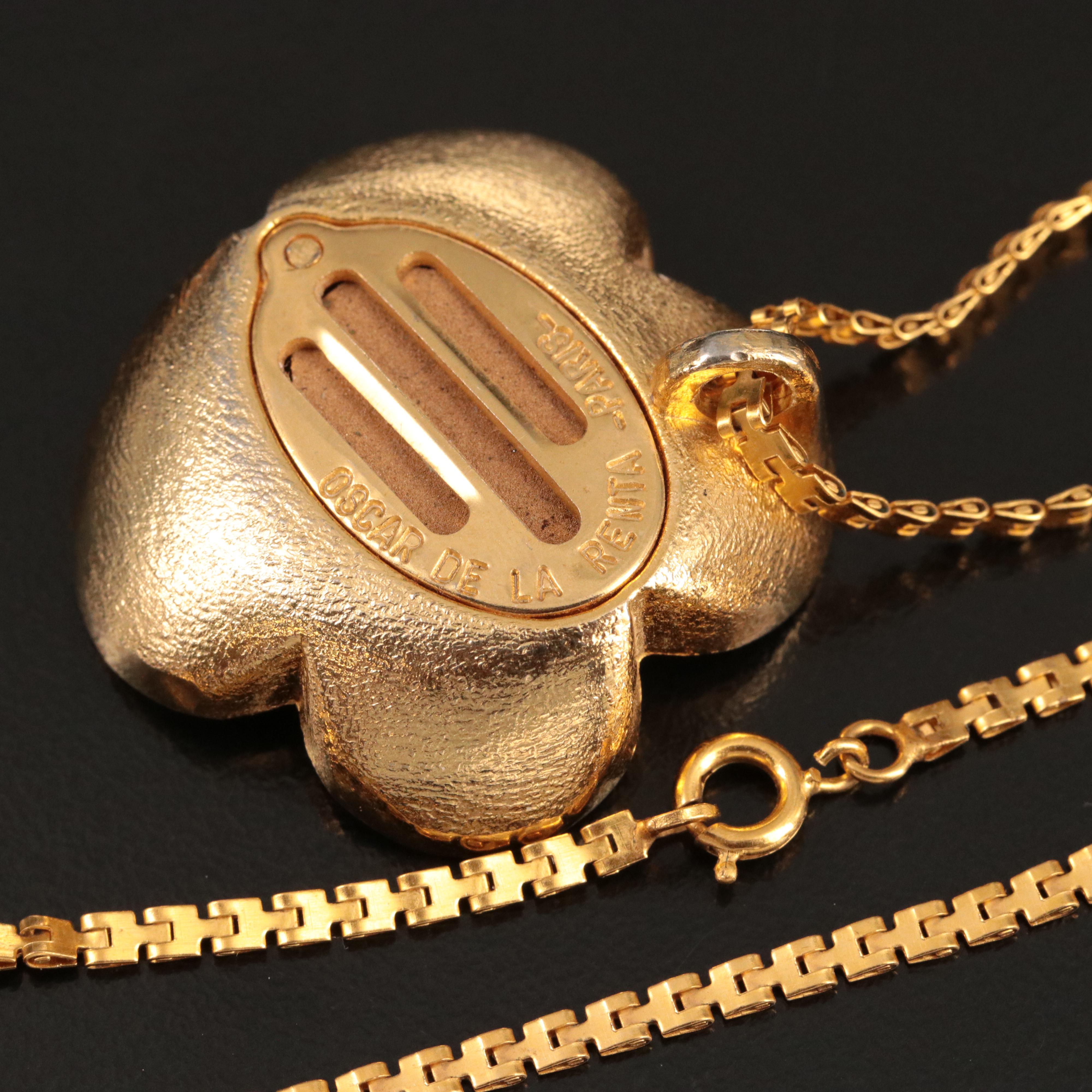 Oscar de la Renta Abstract Poppy Flower Jewelry Set