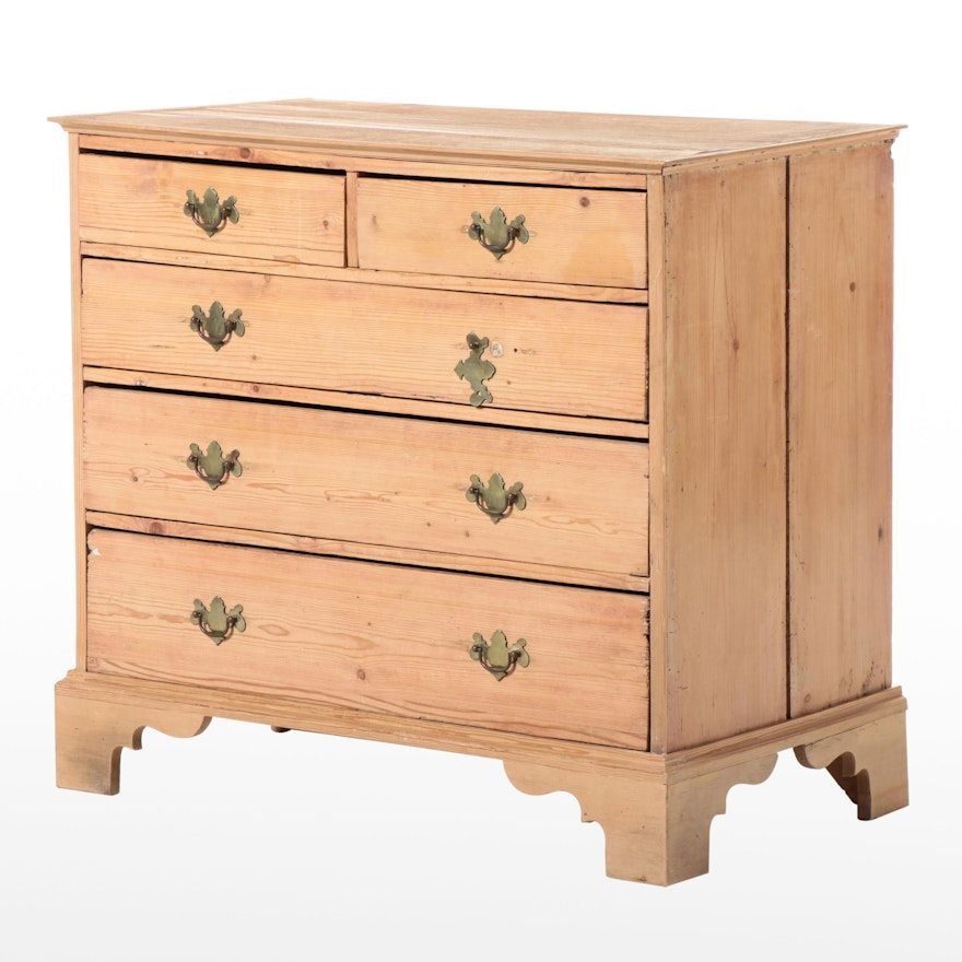 Chippendale Style Pine Chest of Drawers