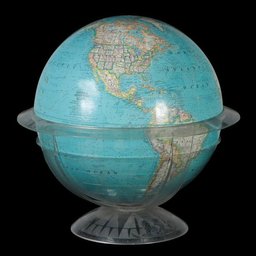 National Geographic World Globe on Acrylic Stand