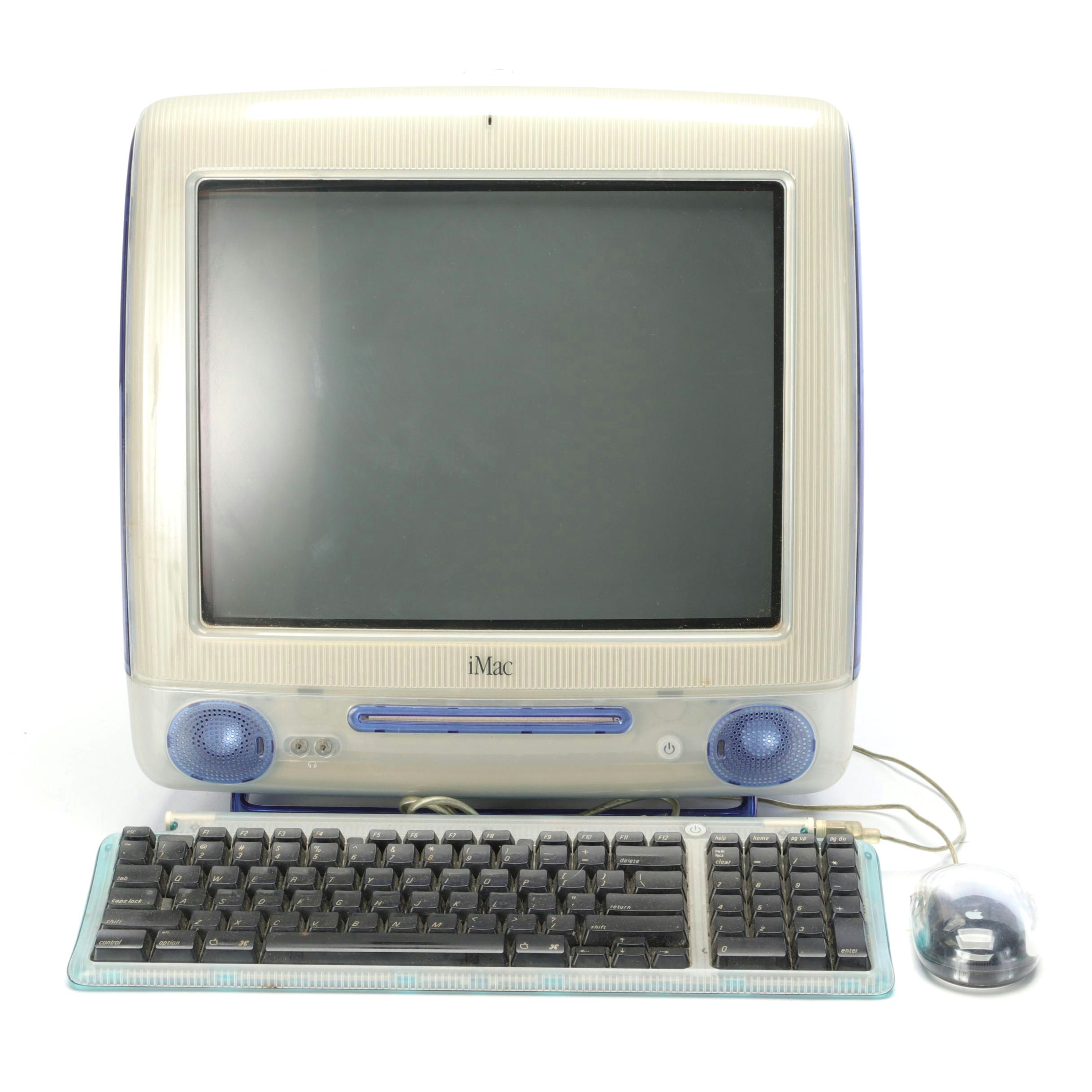 Apple iMac M5521 Indigo Desktop Computer with Mouse and Keyboard, 2001