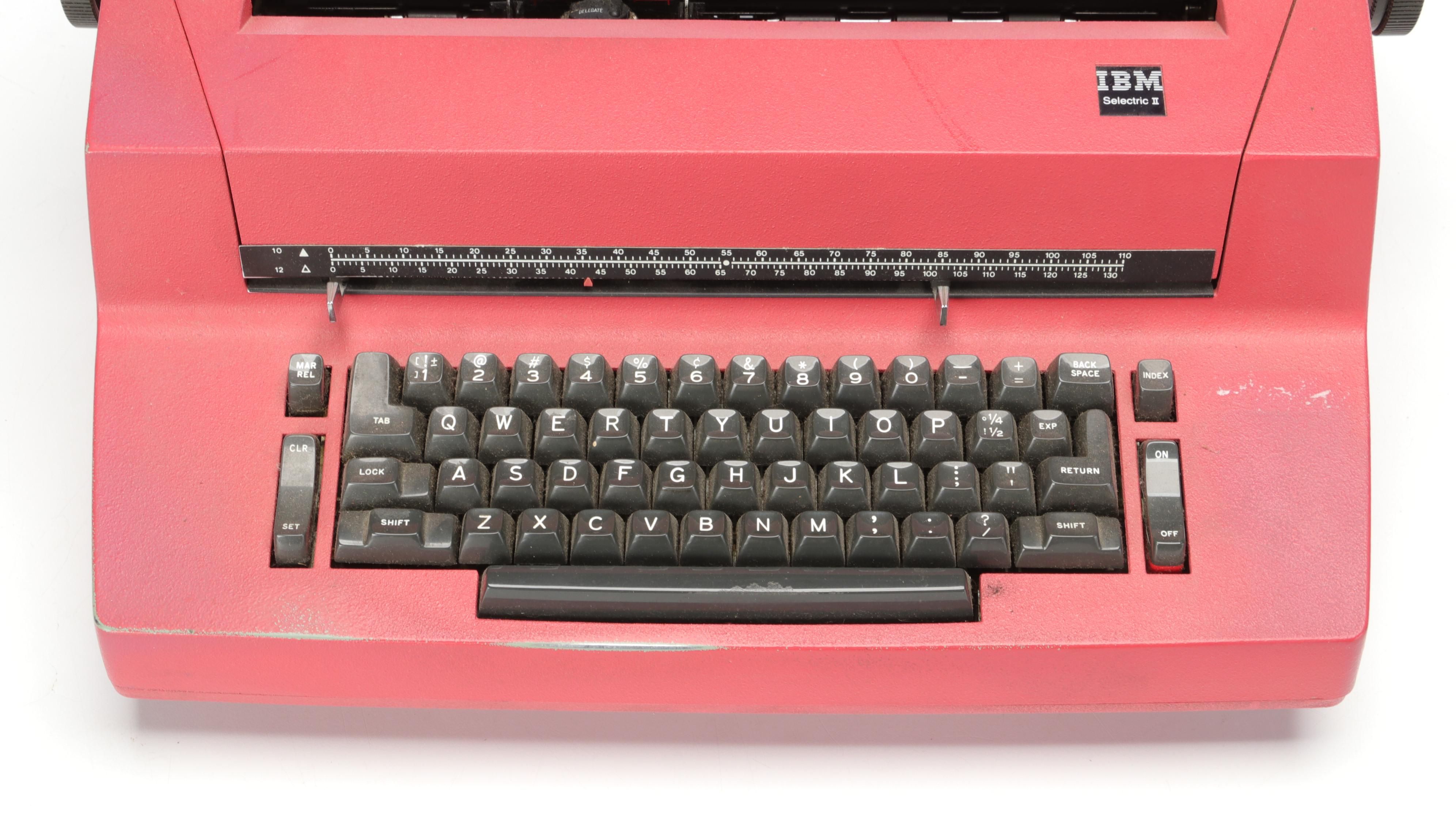 IBM Selectric II Red Electric Typewriter