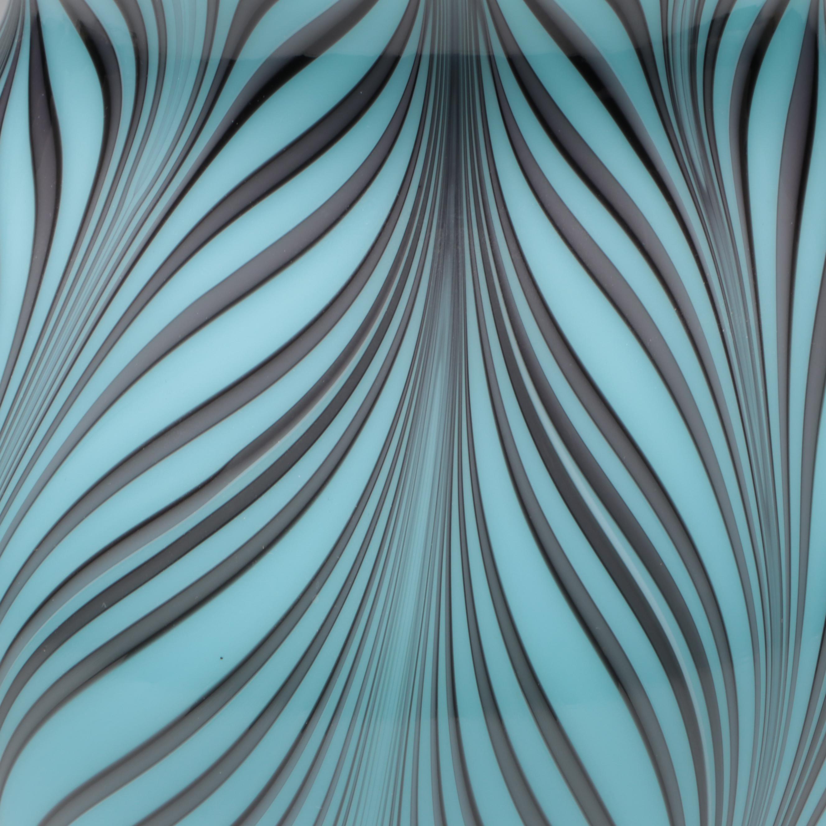 Fenton Pulled Feather Robert Barber Collection Glass Vase