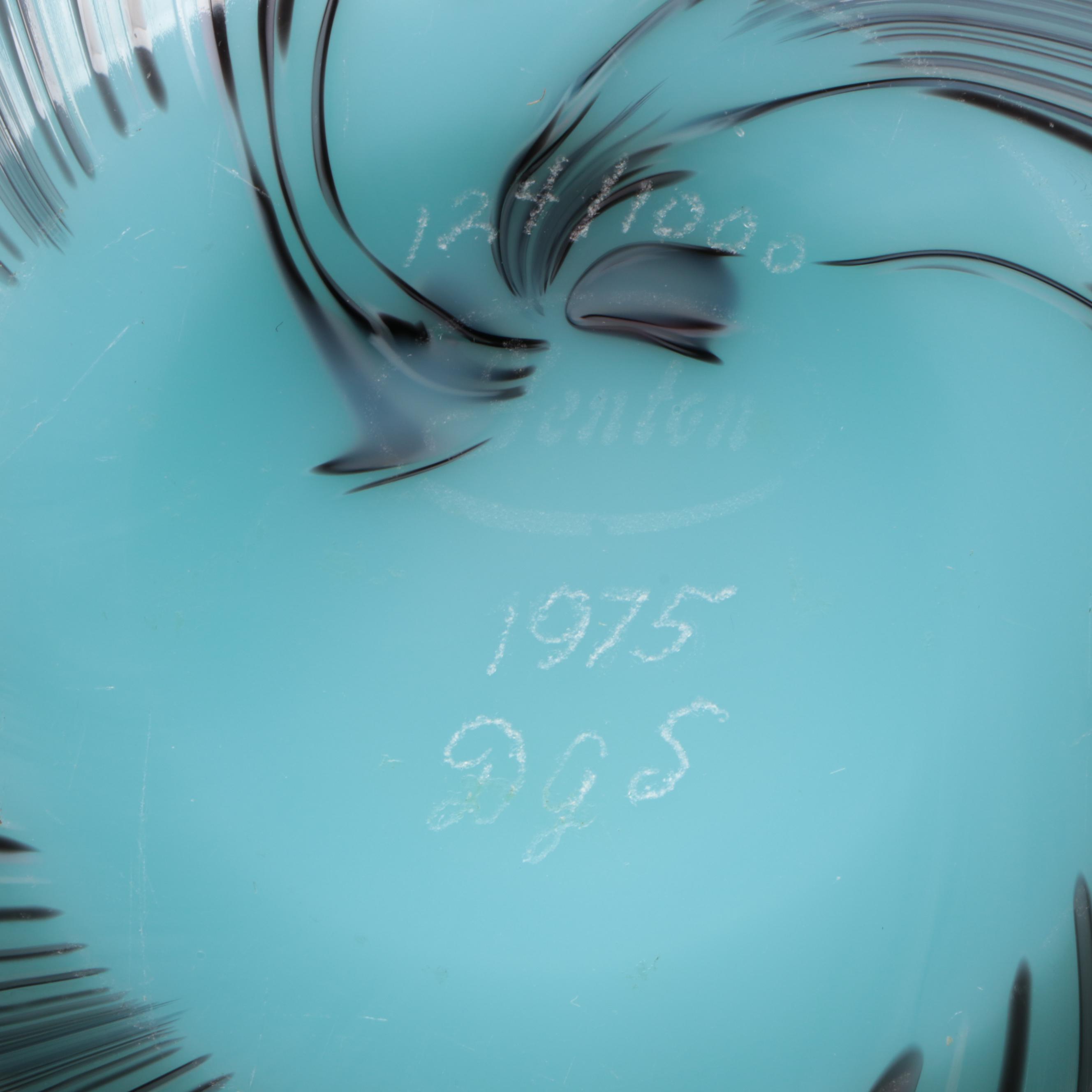 Fenton Pulled Feather Robert Barber Collection Glass Vase