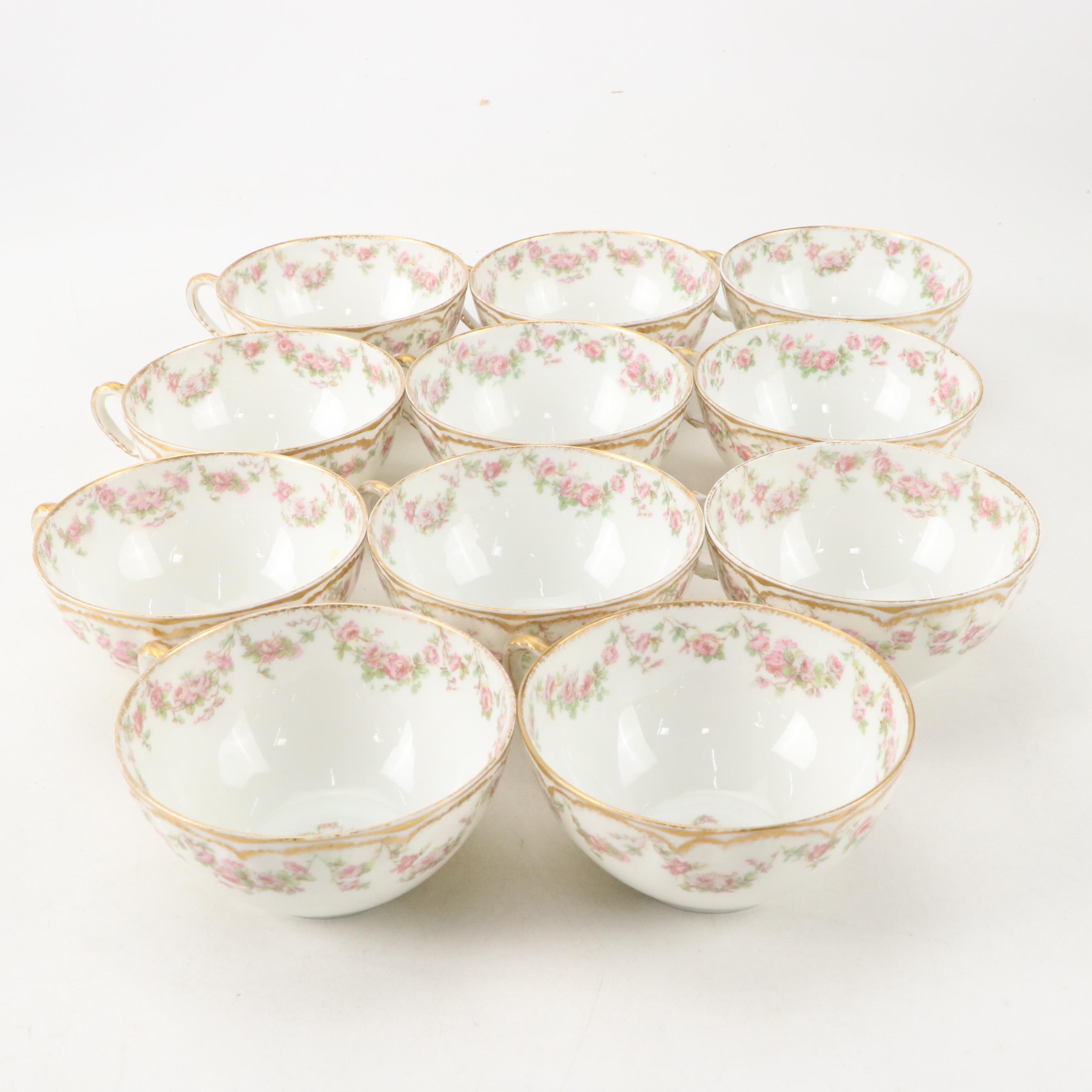 Haviland & Co Floral Motif Porcelain Dinner Plates, Fruit Bowls and More