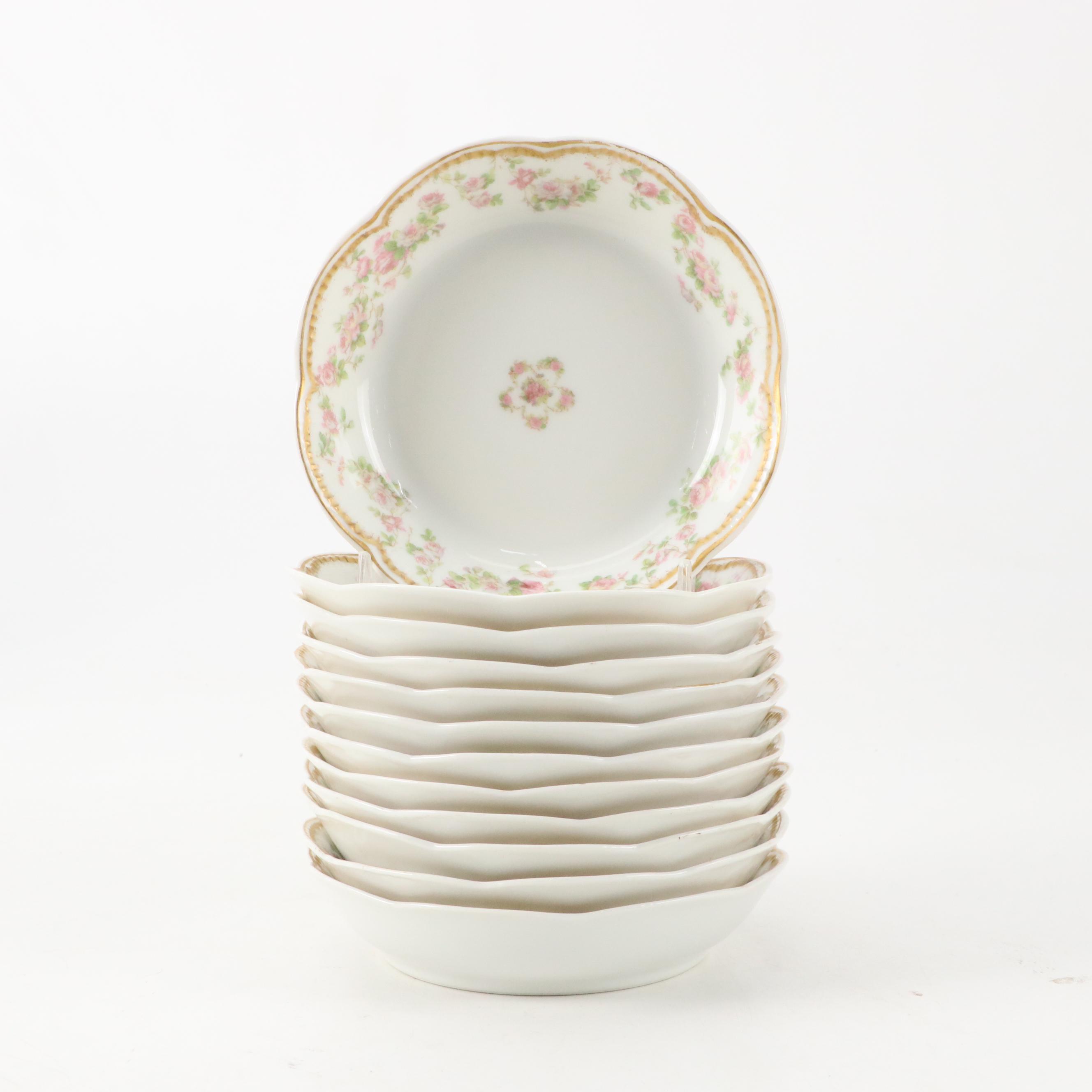 Haviland & Co Floral Motif Porcelain Dinner Plates, Fruit Bowls and More