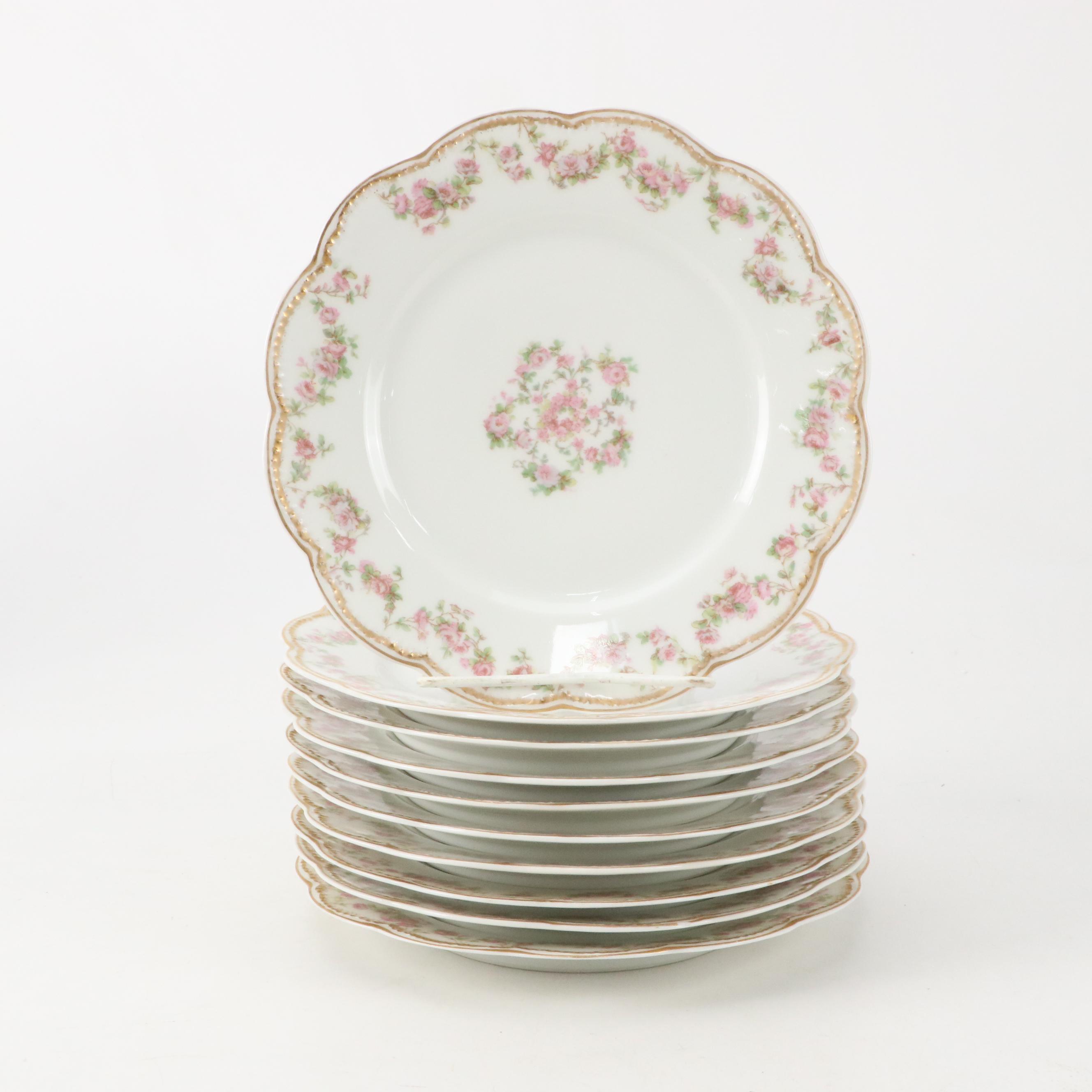 Haviland & Co Floral Motif Porcelain Dinner Plates, Fruit Bowls and More
