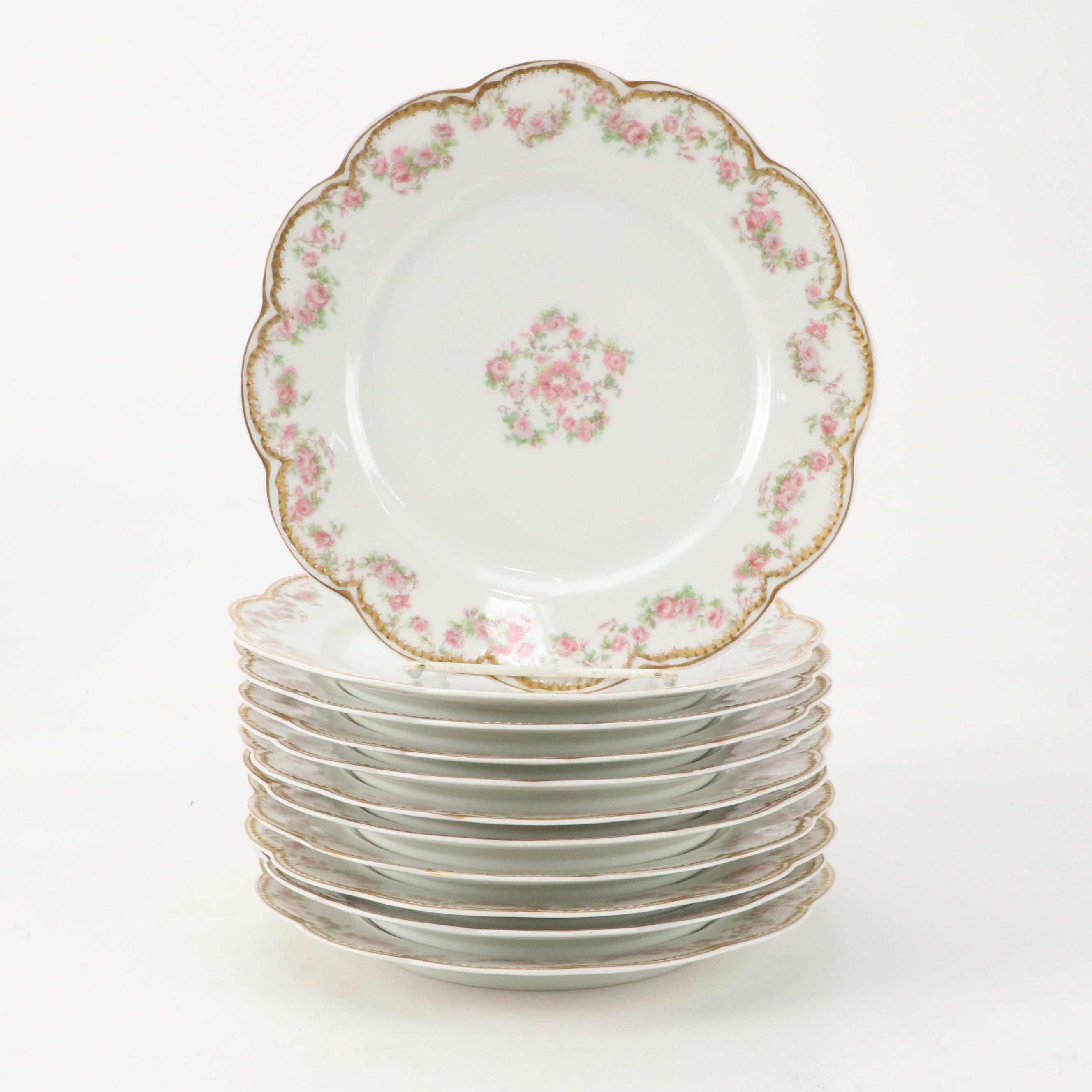 Haviland & Co Floral Motif Porcelain Dinner Plates, Fruit Bowls and More