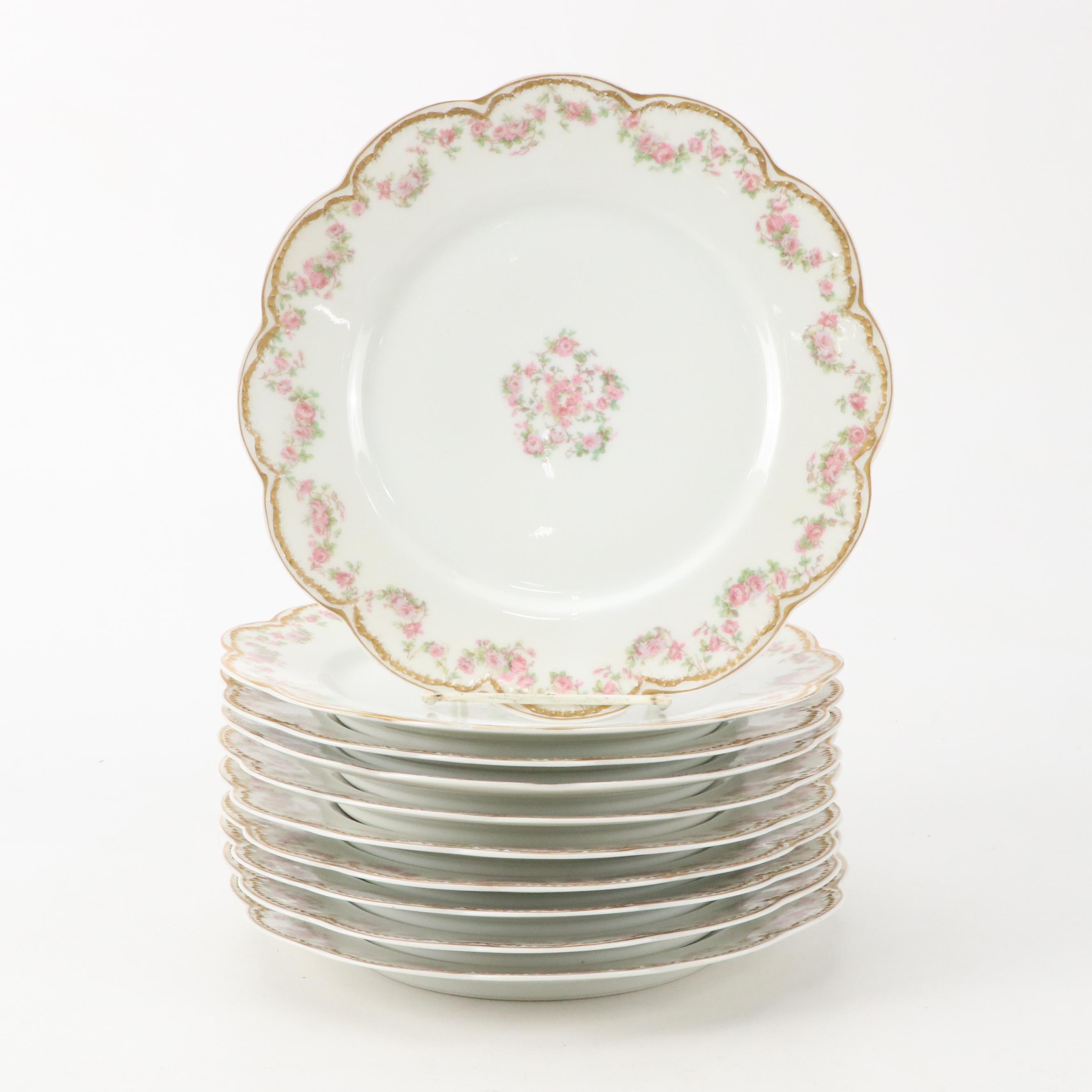 Haviland & Co Floral Motif Porcelain Dinner Plates, Fruit Bowls and More