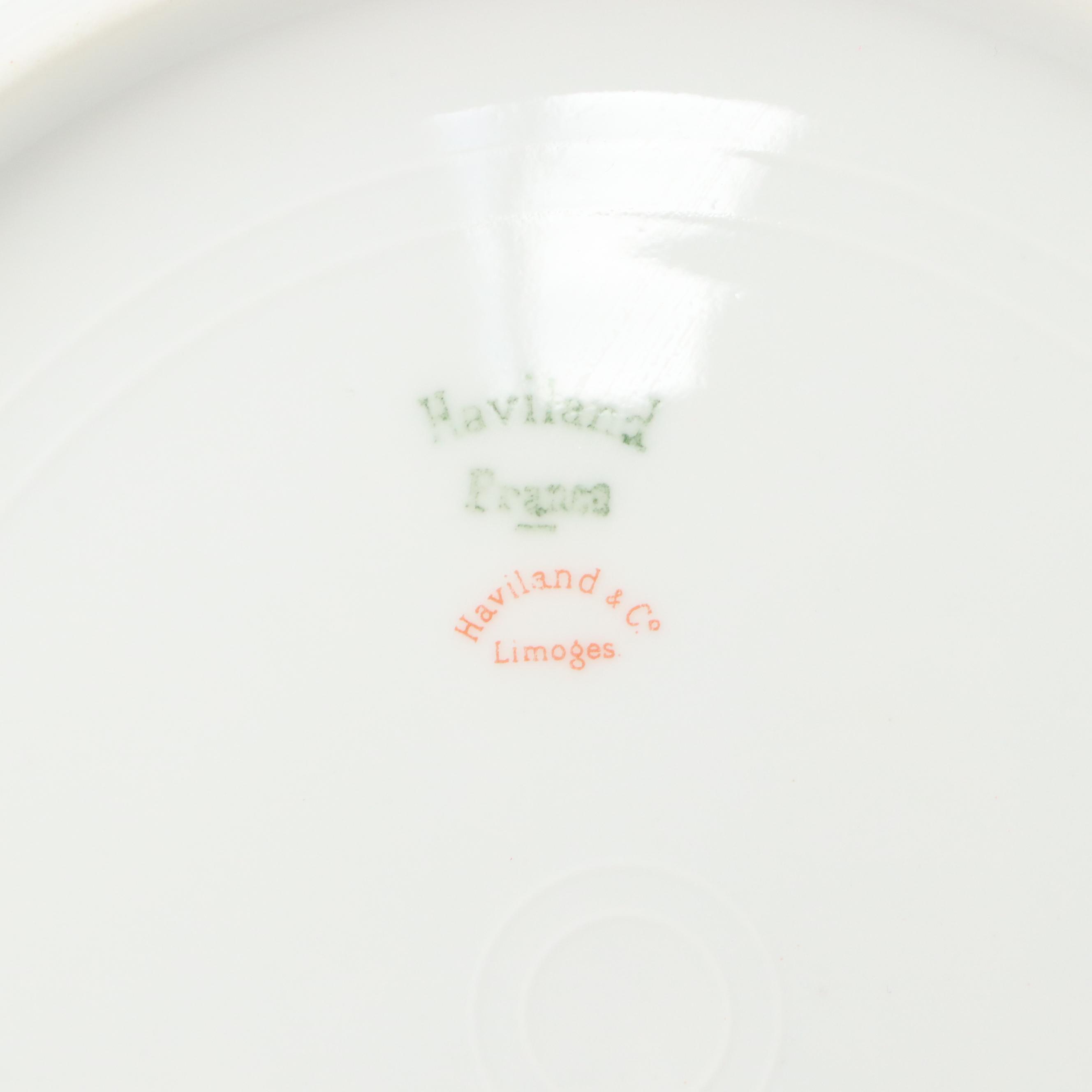 Haviland & Co Floral Motif Porcelain Dinner Plates, Fruit Bowls and More