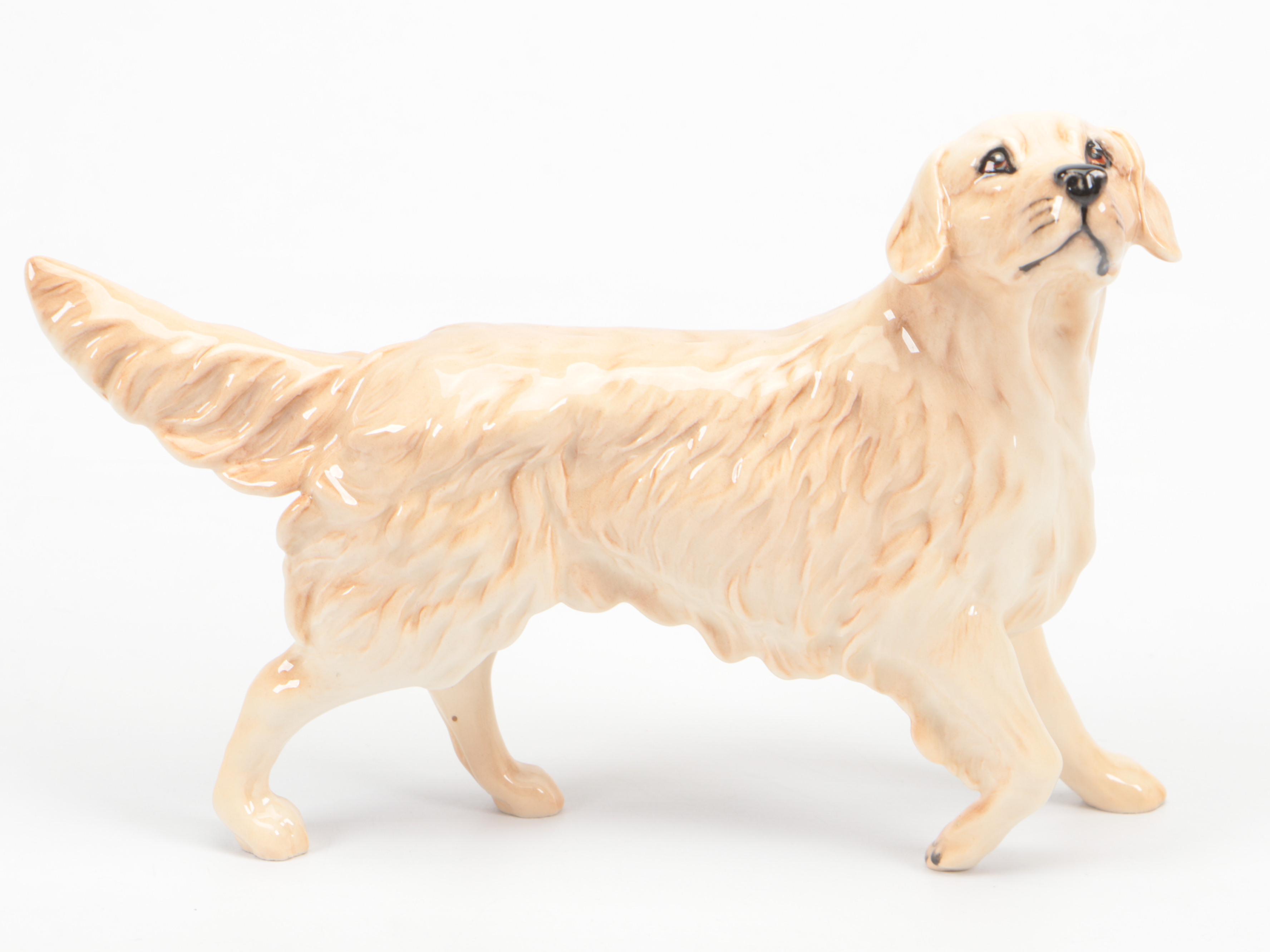 Beswick Border Collie, Spaniel, and Airedale with Royal Doulton Golden Retriever