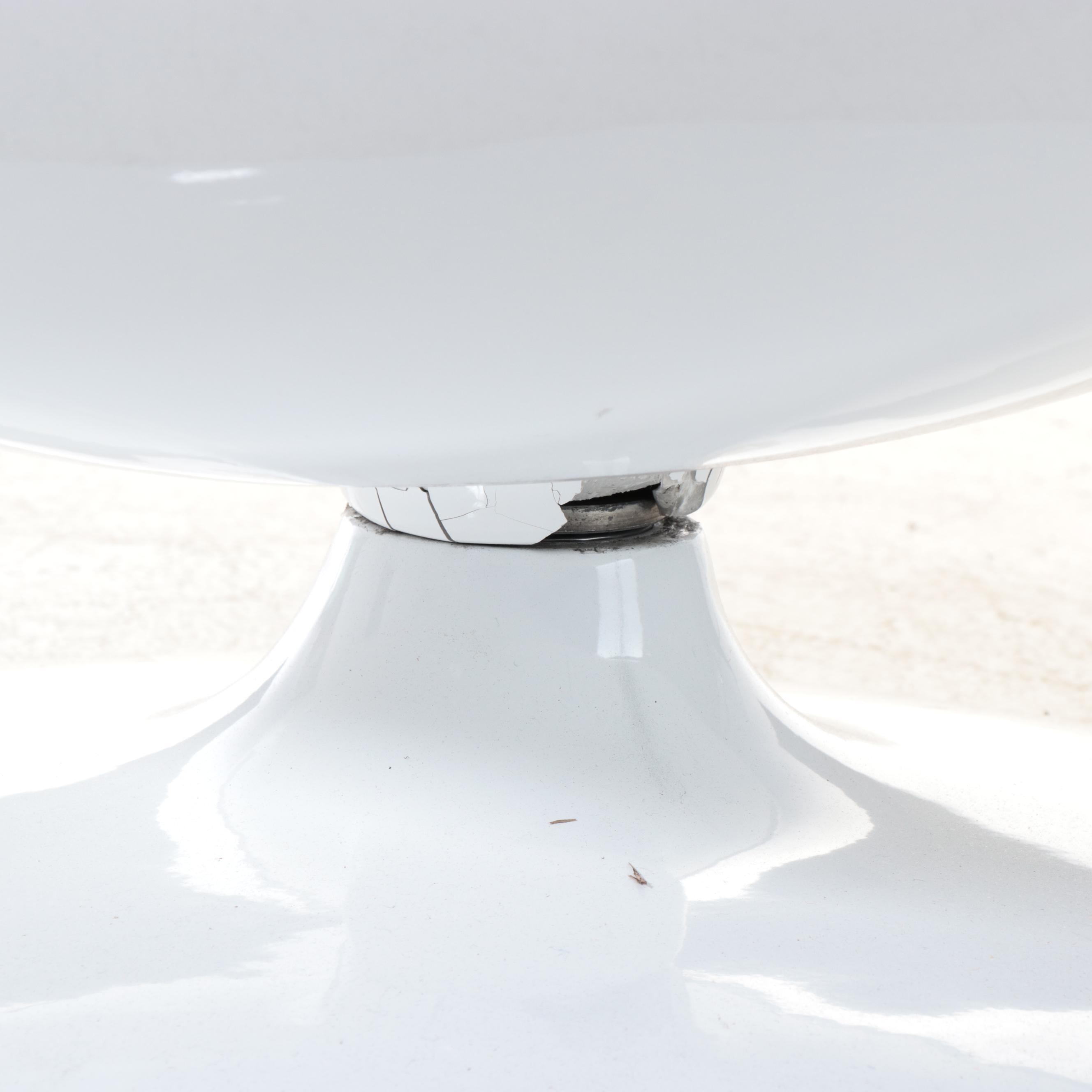 Modernist Style White Fiberglass and Red Wool Ball Chair, Manner of Eero Aarnio