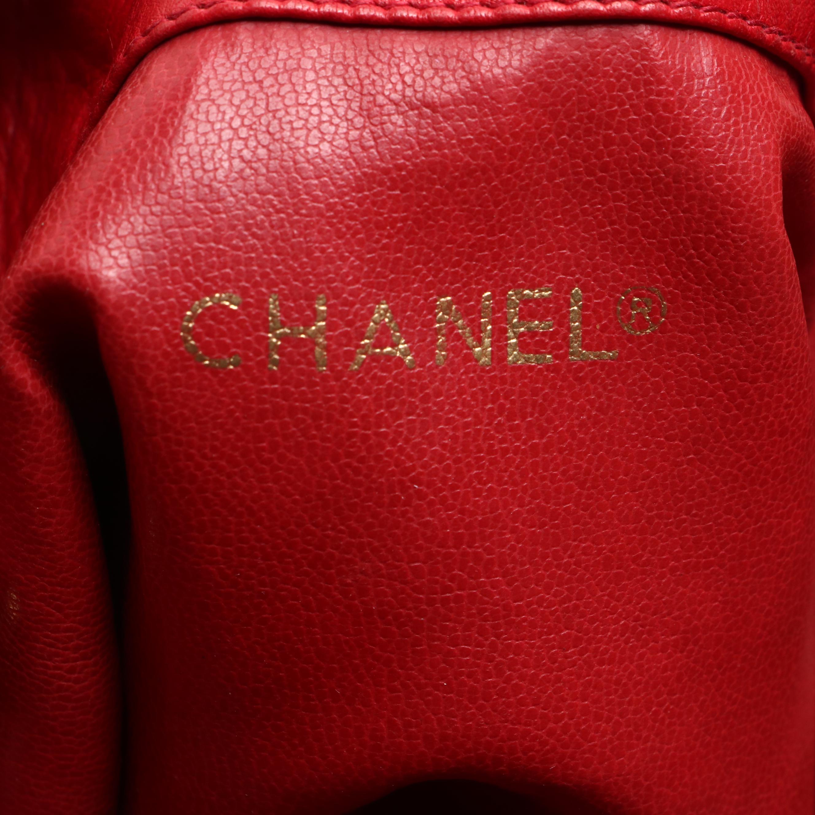 Chanel CC Drawstring Bucket Bag in Diamond Stitched Lambskin Leather with Pouch