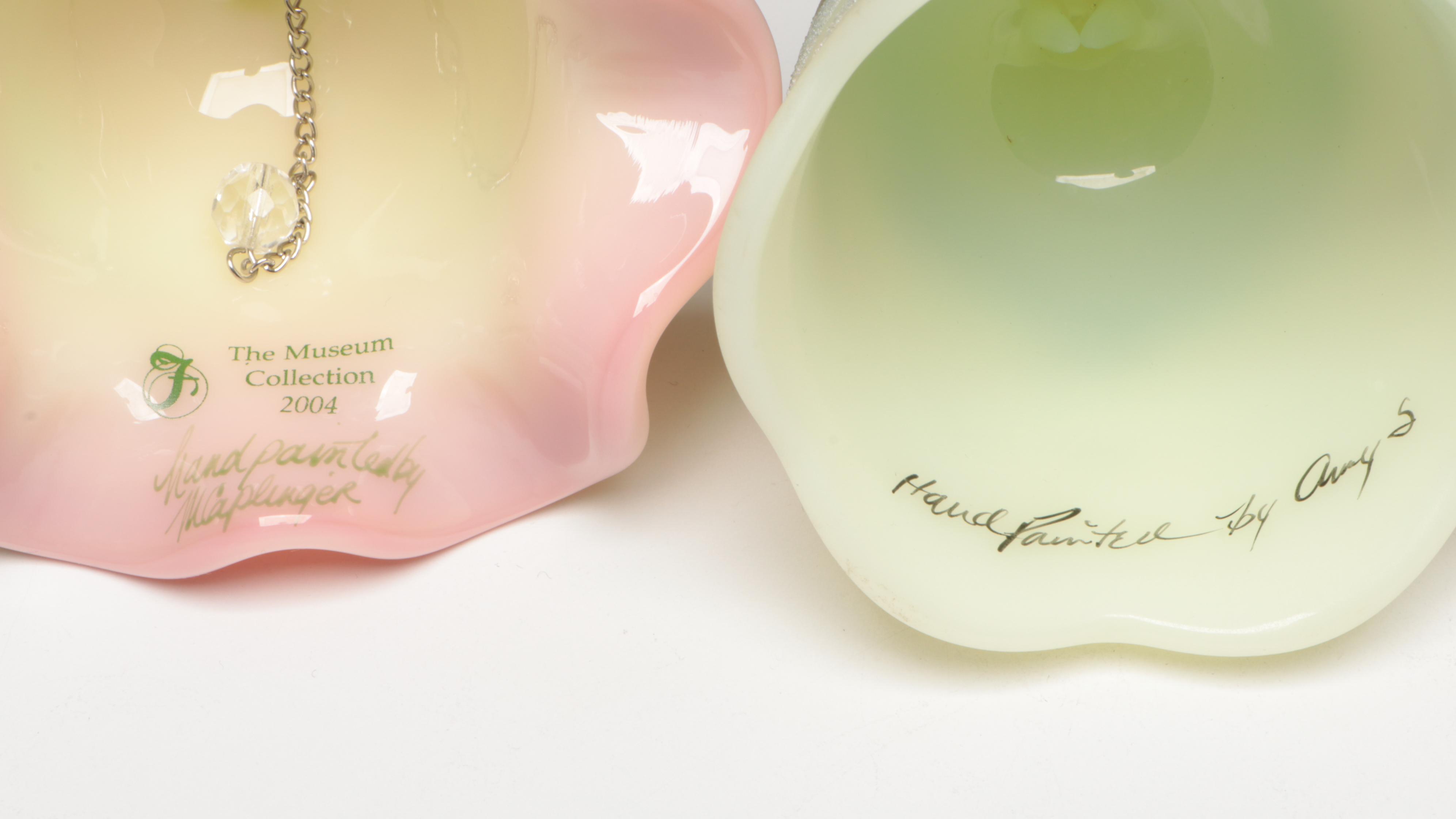 Fenton Museum Collection Custard Glass Bell with More Glass Bells