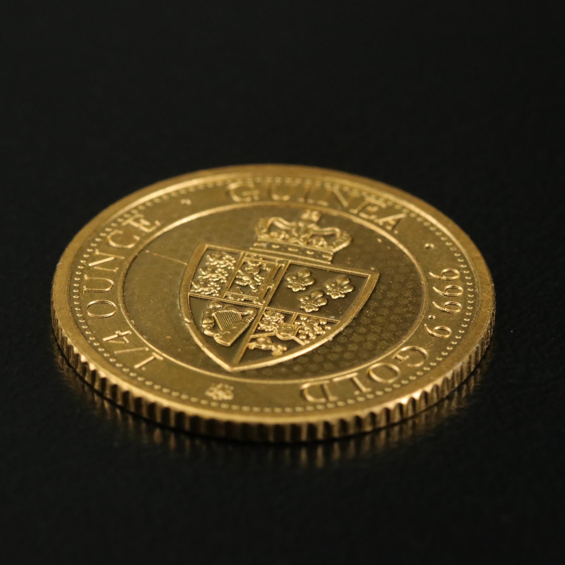 2021 St. Helena 25-Pound 1/4 Oz. Gold Guinea Bullion Coin