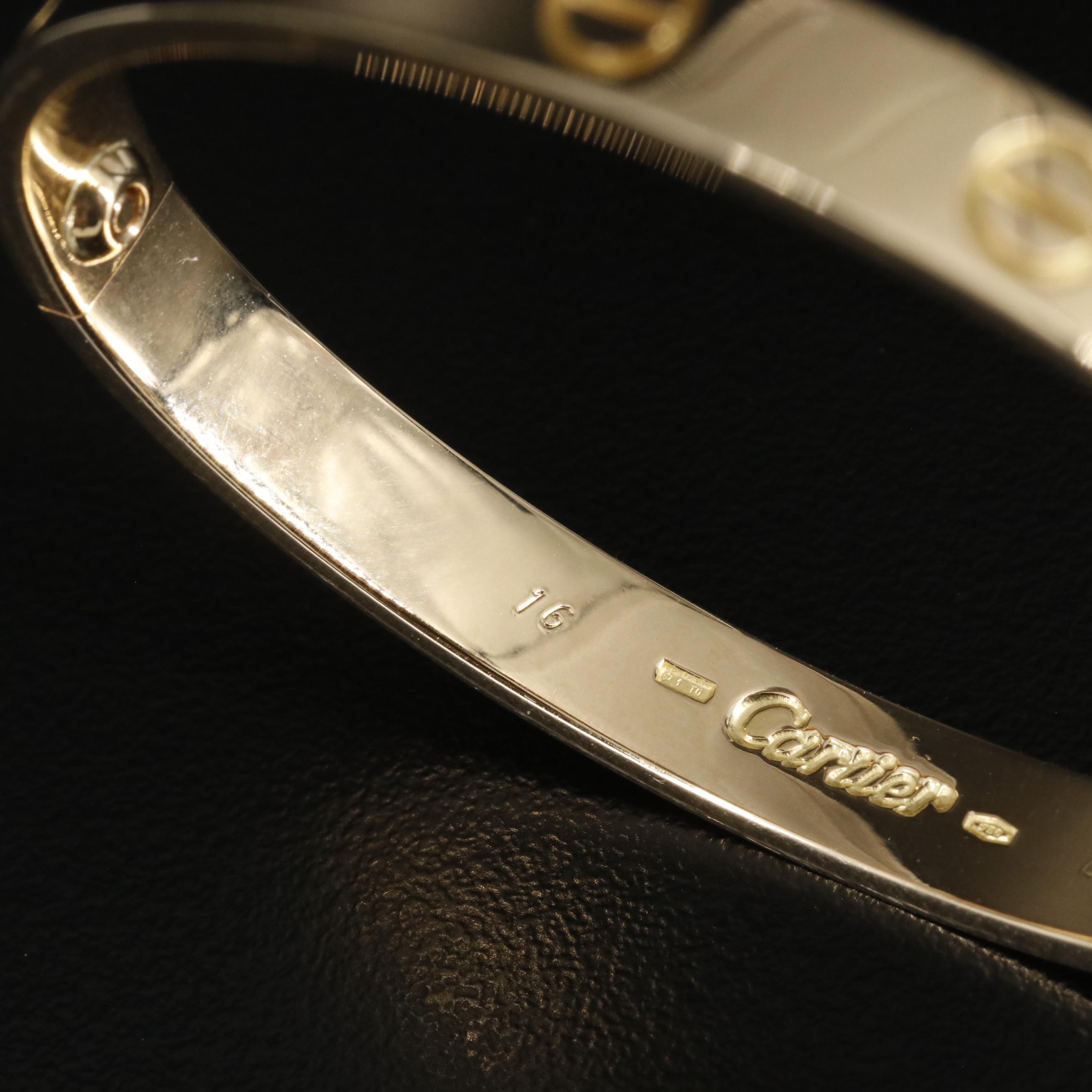 Cartier 18K Love Bangle Bracelet