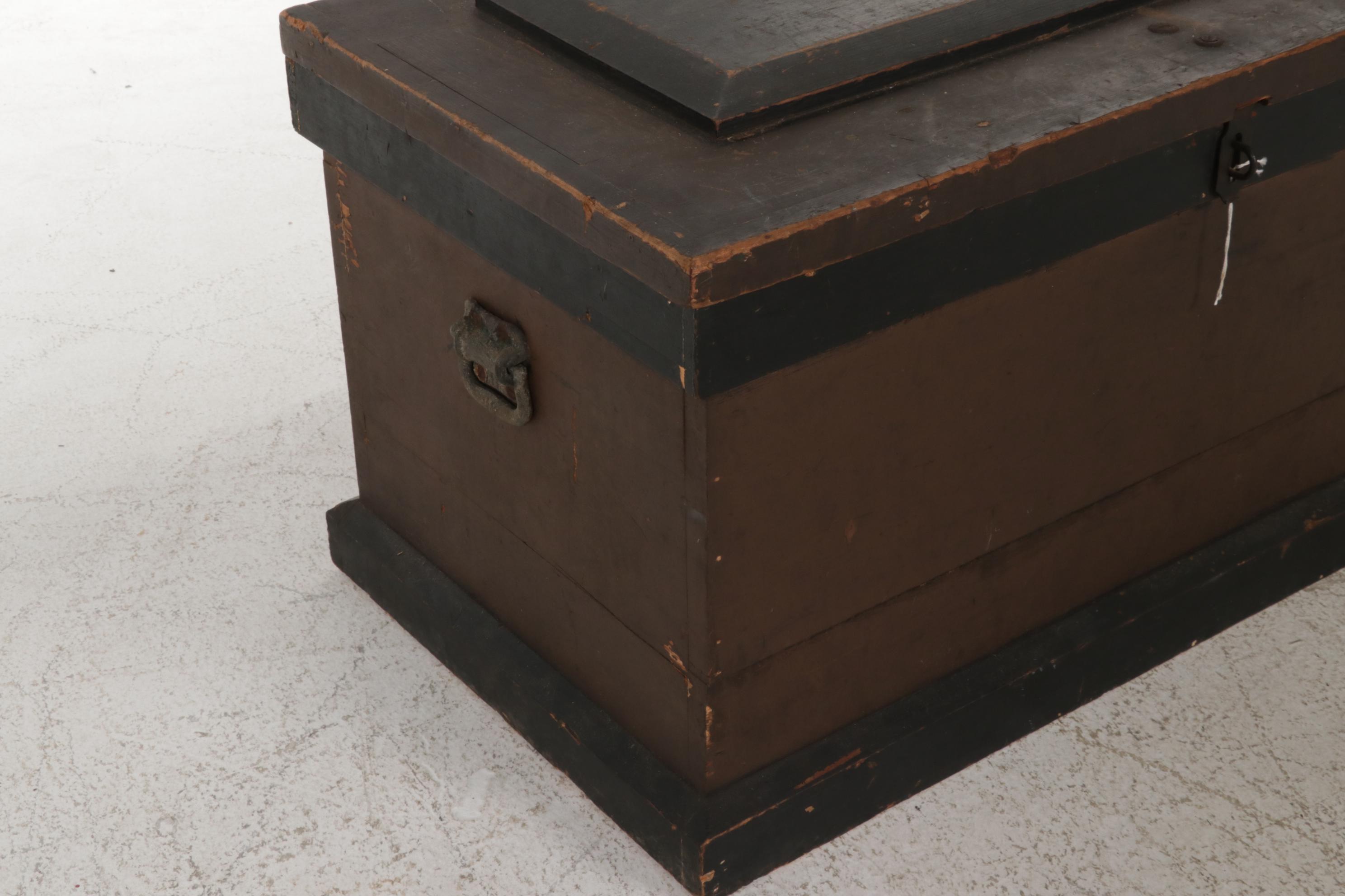 Victorian Painted Pine Carpenter's Tool Chest, Late 19th Century