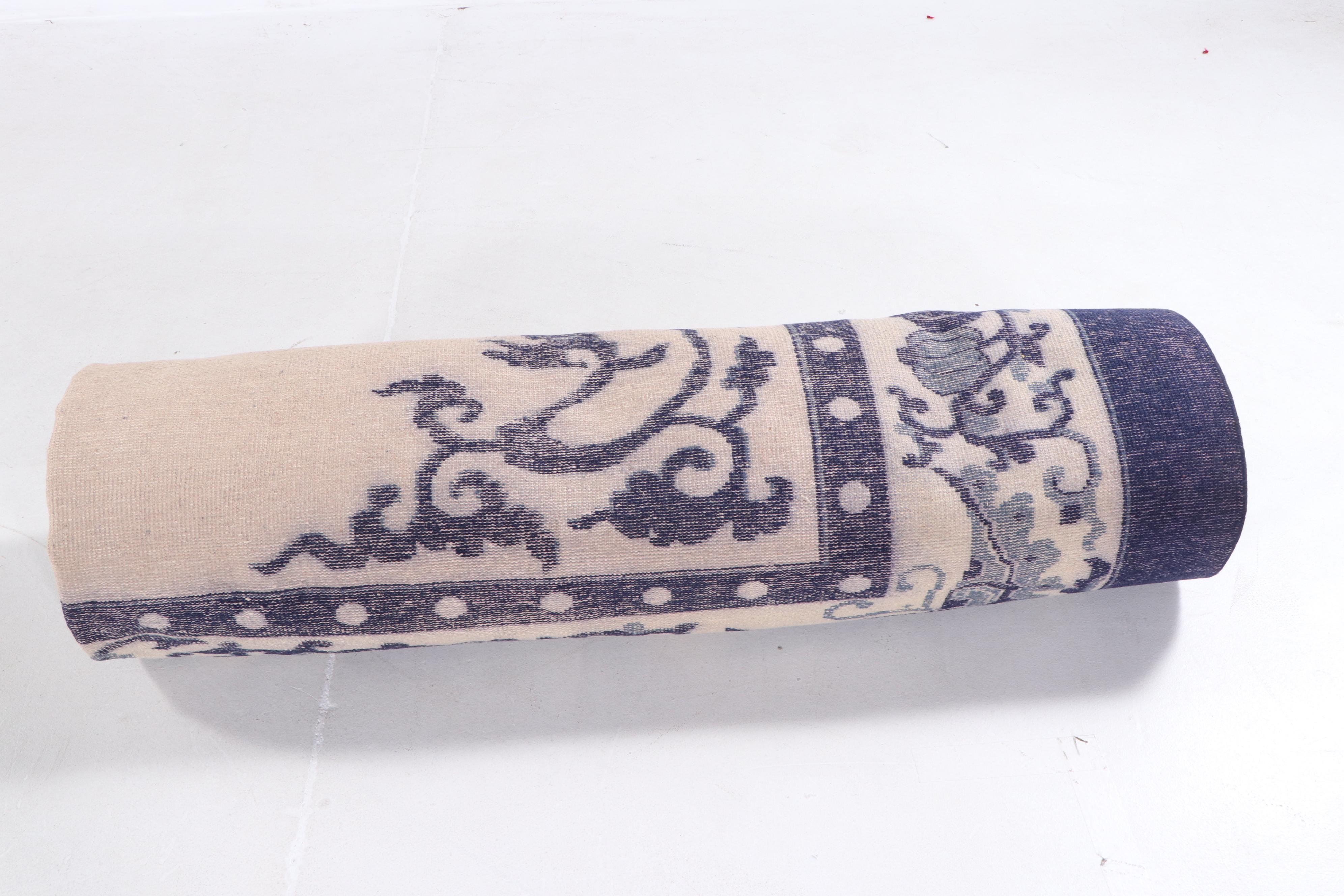 8'11 x 12'2 Hand-Knotted Contemporary Chinese Art Deco Style Area Rug