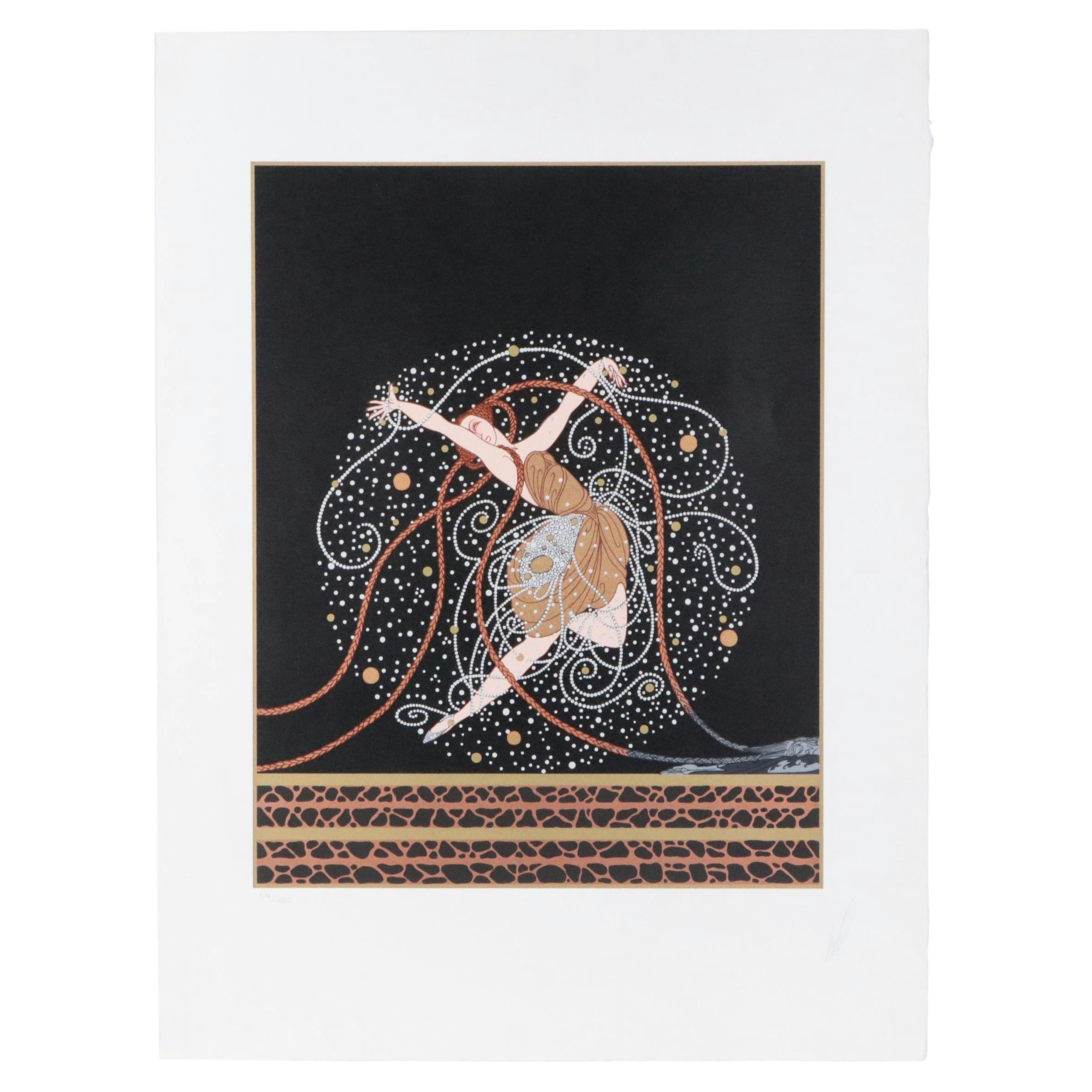 Erté Serigraph "Ondée," 1983