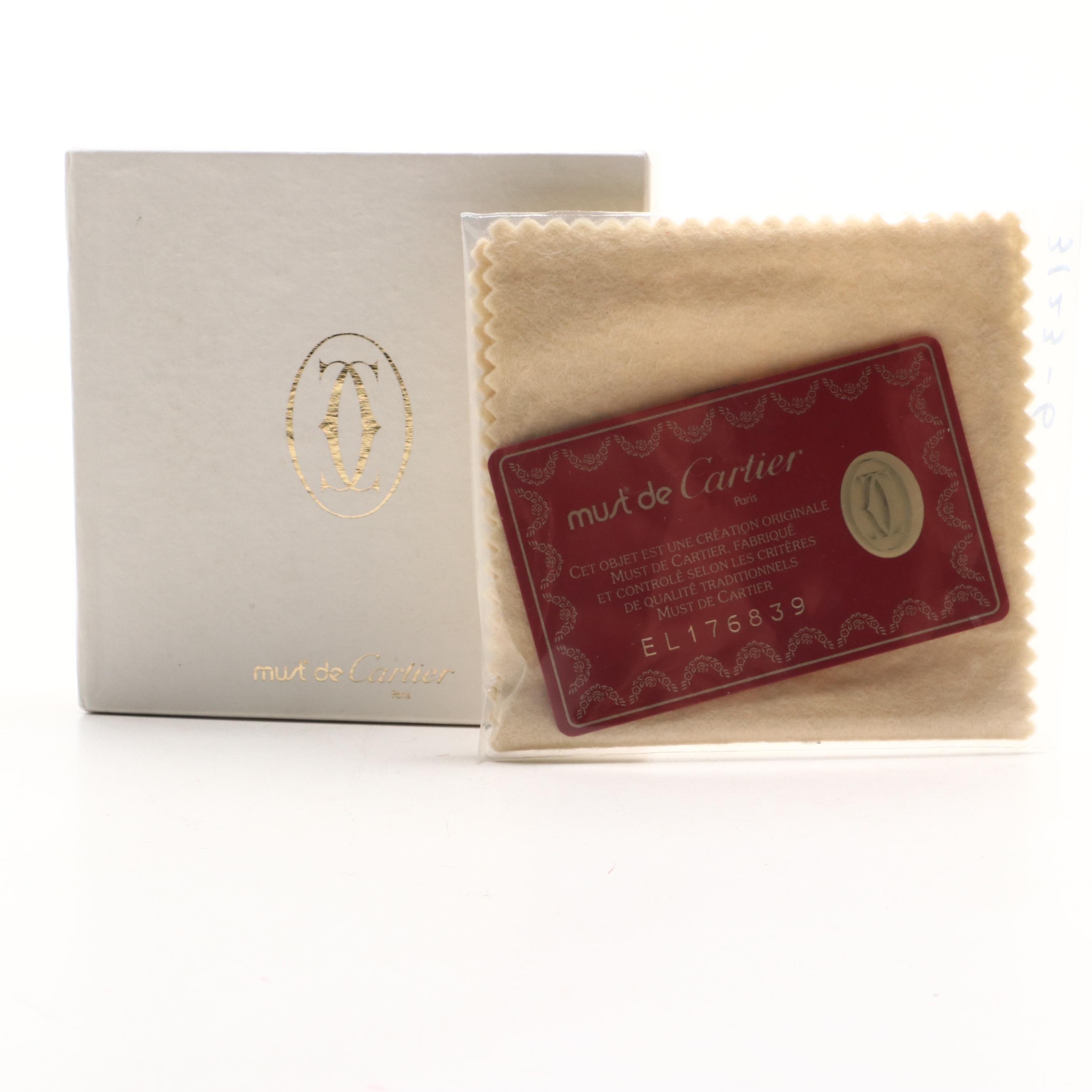 Cartier Les Must de Cartier Embossed Logo Bordeaux Bifold Wallet with Box