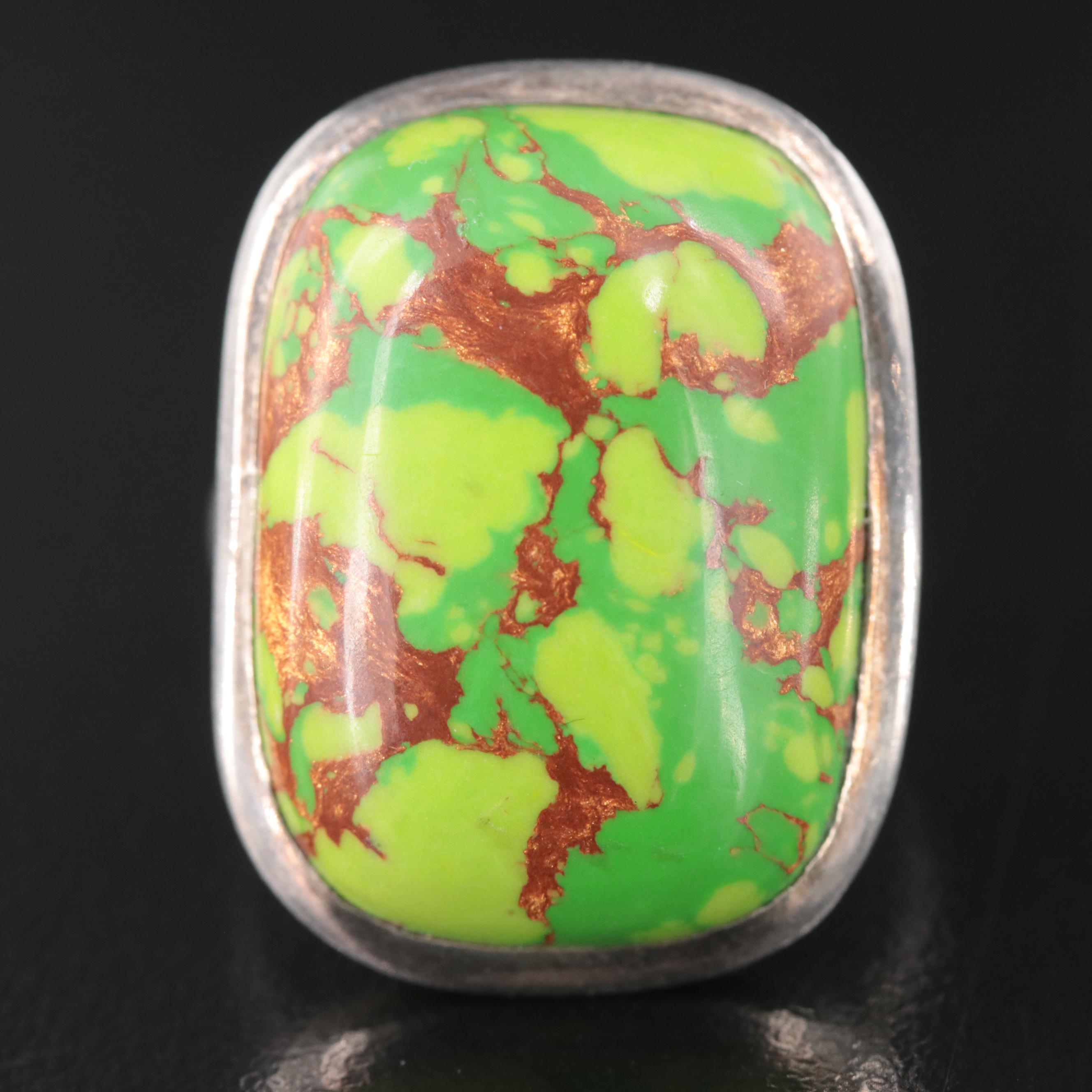 Sterling Faux Turquoise Ring