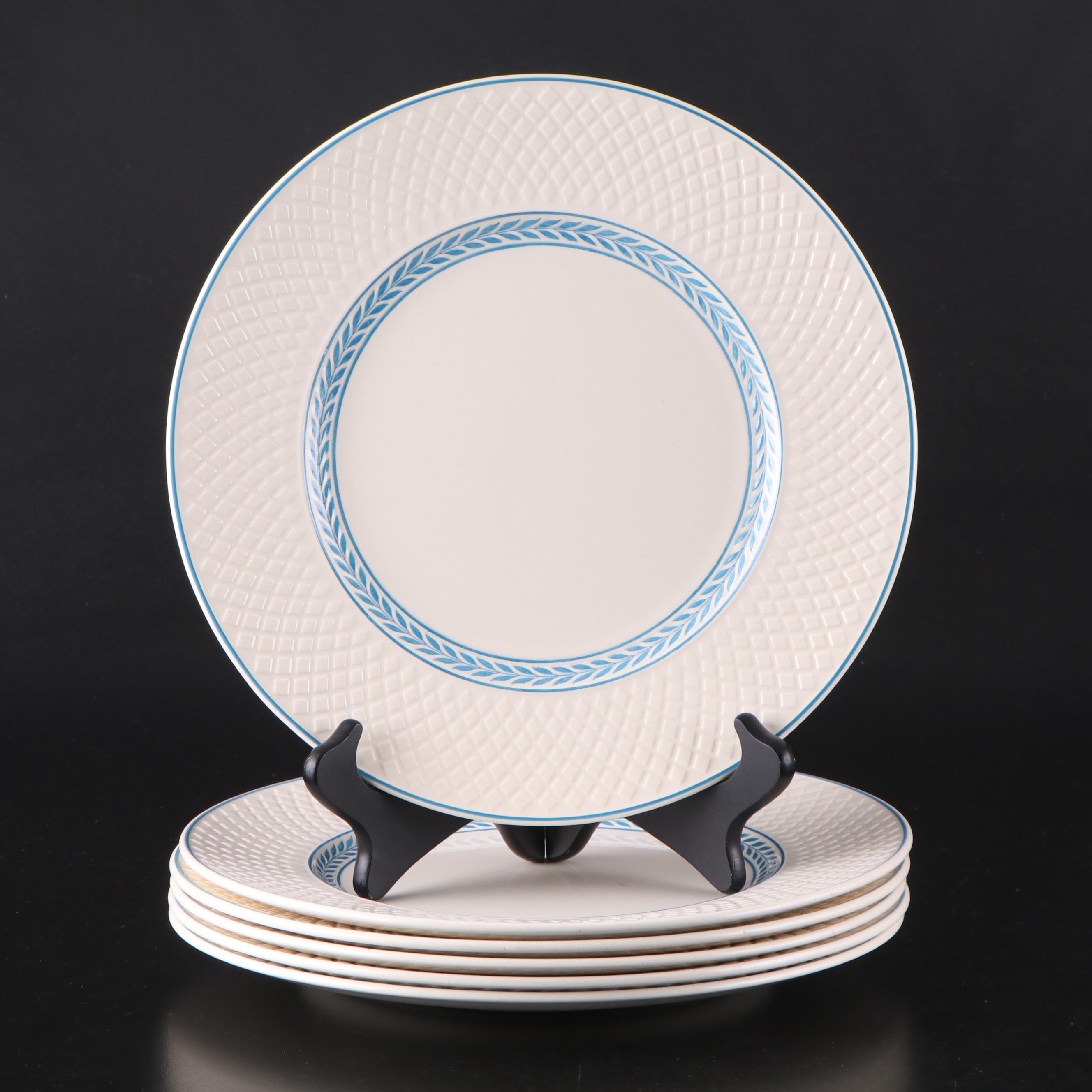 Copeland Spode "Elaine Blue" Ceramic Dinner Plates, 1940s