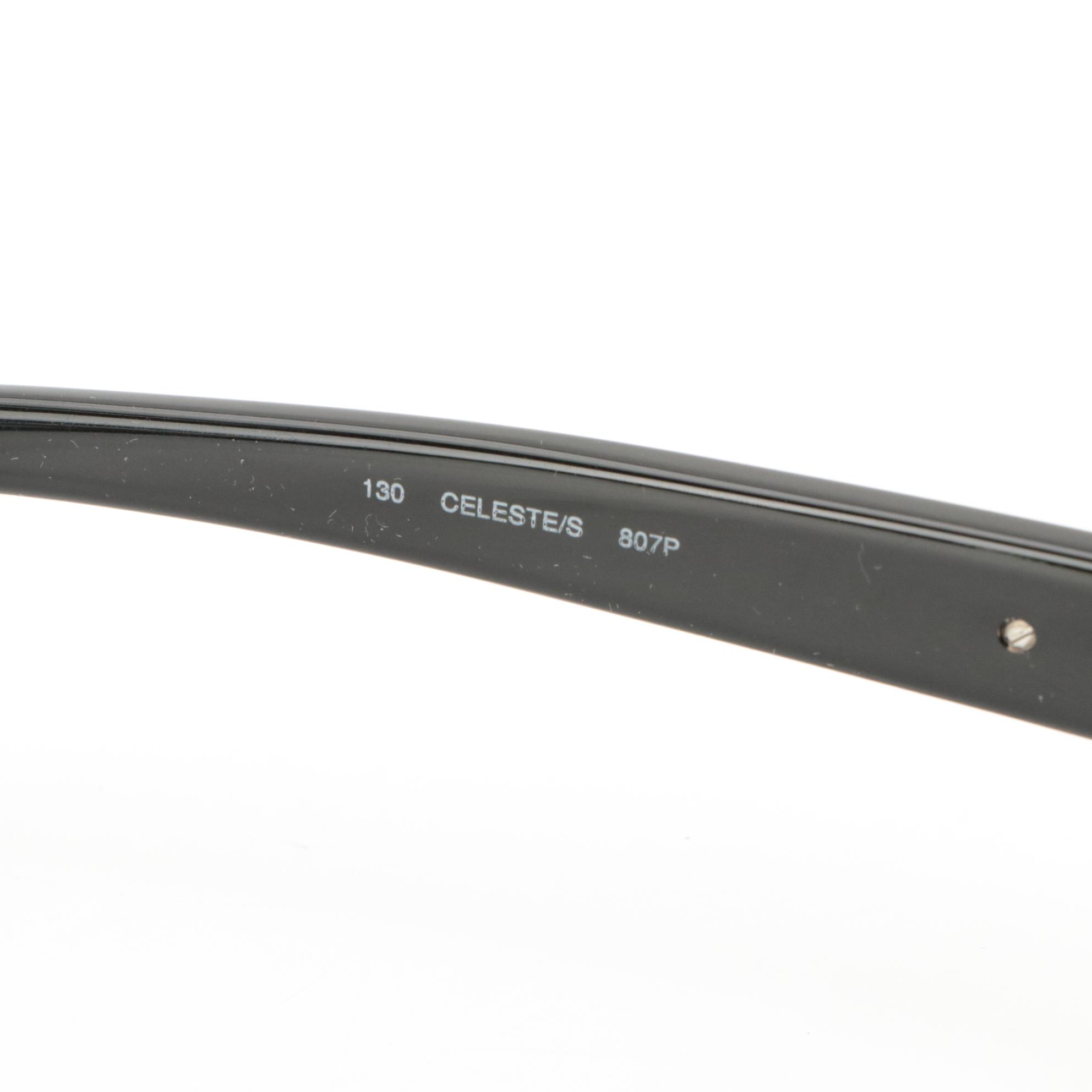 Tory Burch Reva Flats and Narrow Silk Scarf with Kate Spade Celeste Sunglasses