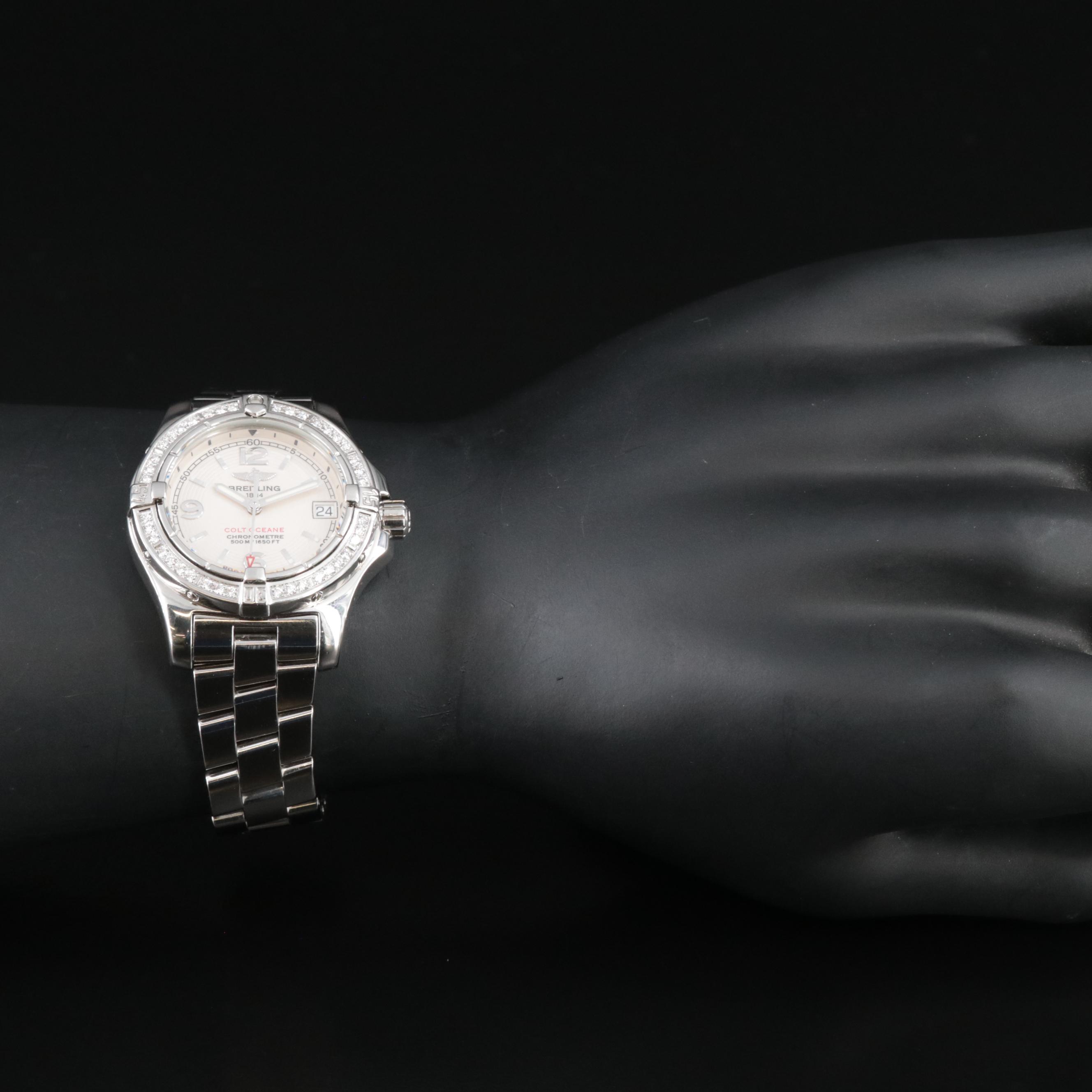 2006 Breitling Colt Oceane Factory Diamond Bezel 500M Watch