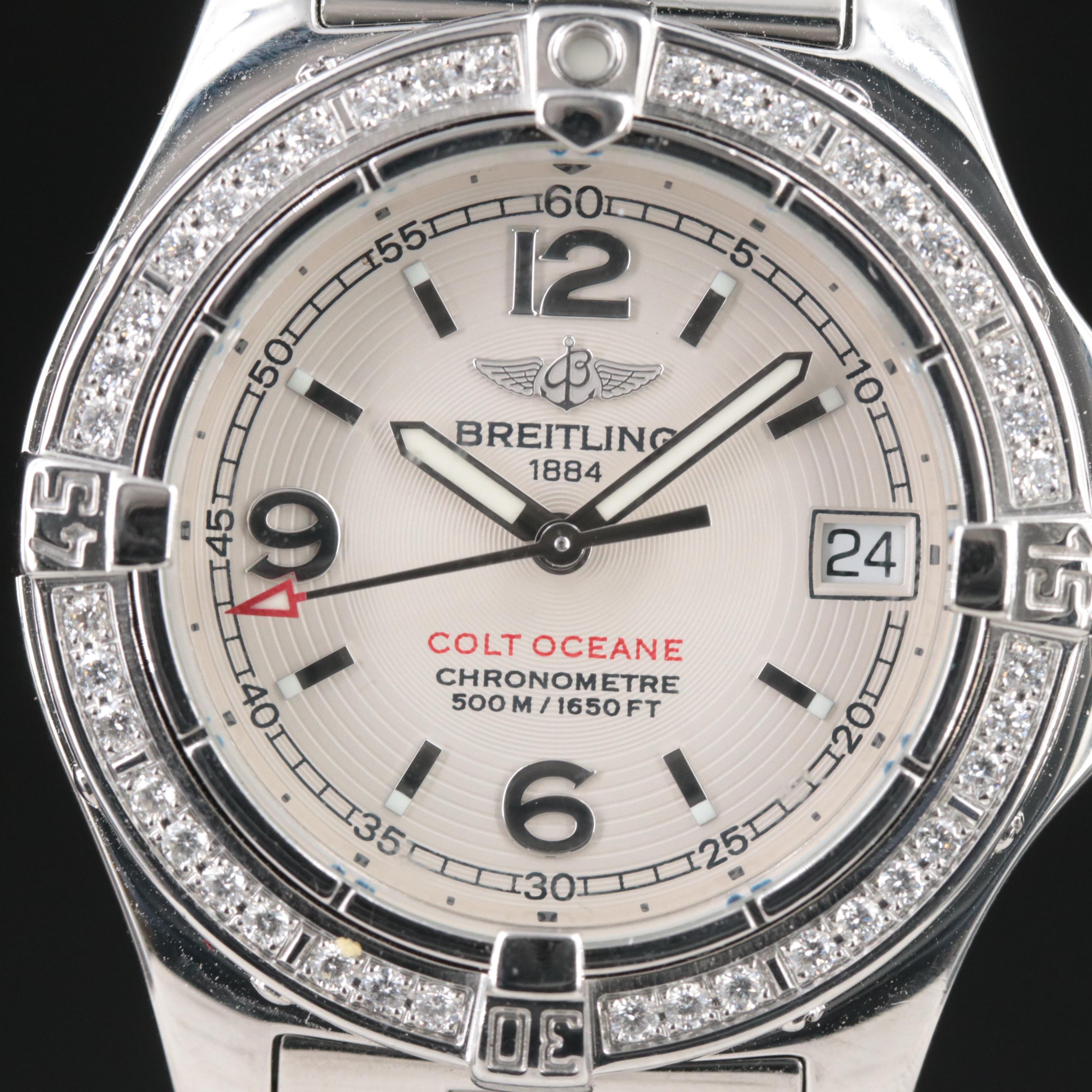 2006 Breitling Colt Oceane Factory Diamond Bezel 500M Watch