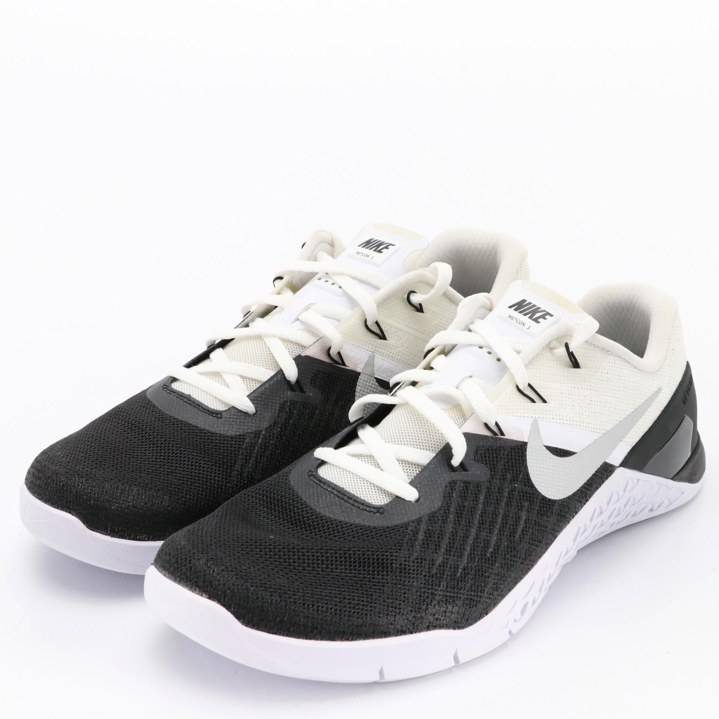 Men's Nike Metcon 3 Black and White Training Sneakers in Box