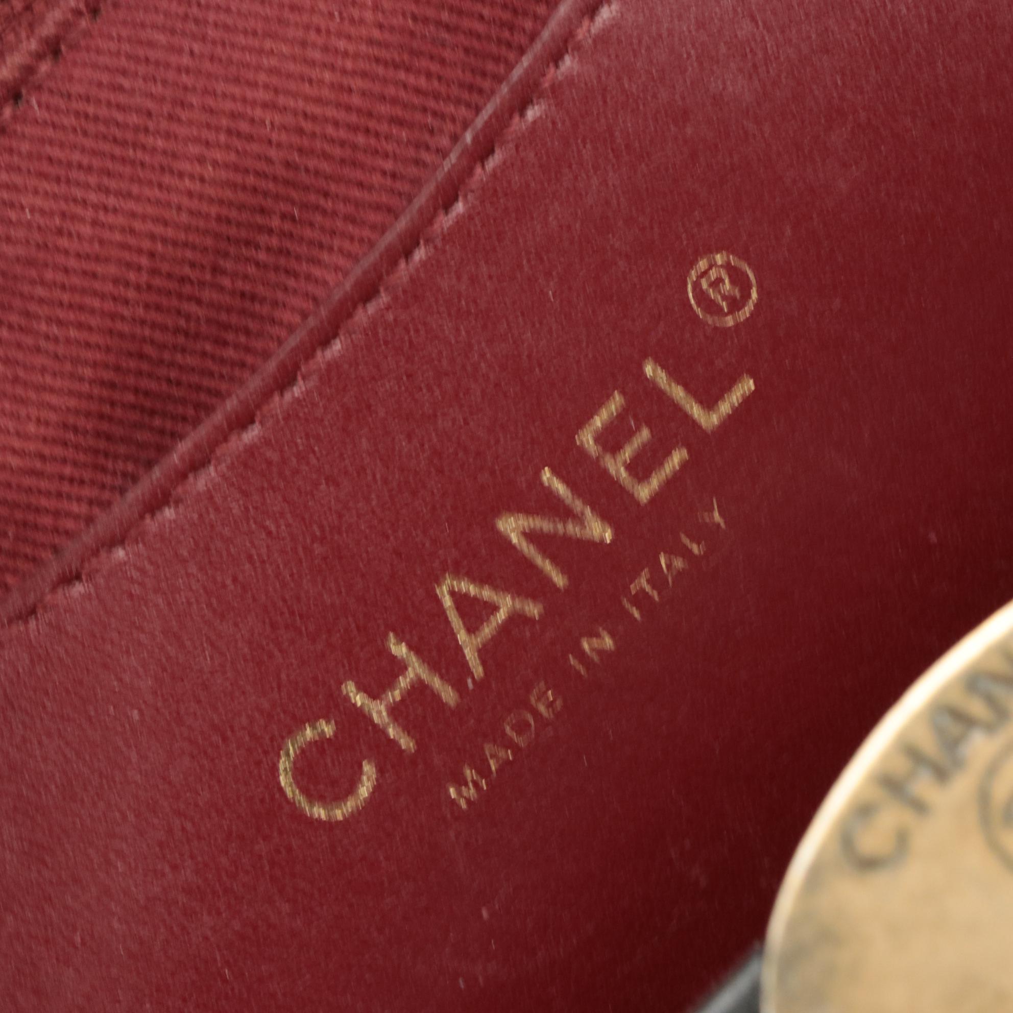 Chanel Just Mademoiselle Bowling Bag in Black Aged Quilted Calfskin Leather