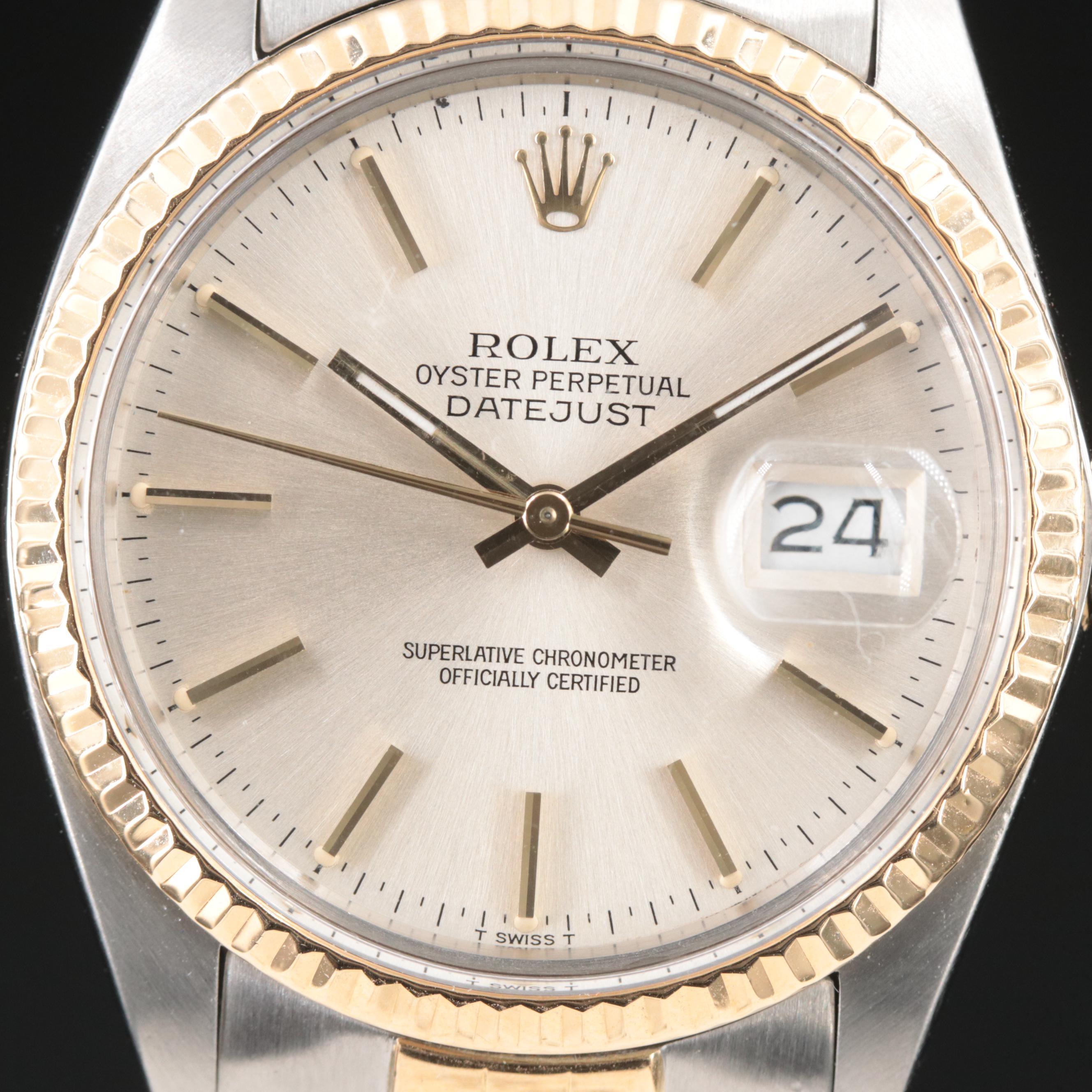 1984 Rolex Oyster Perpetual Two-Tone Datejust Watch