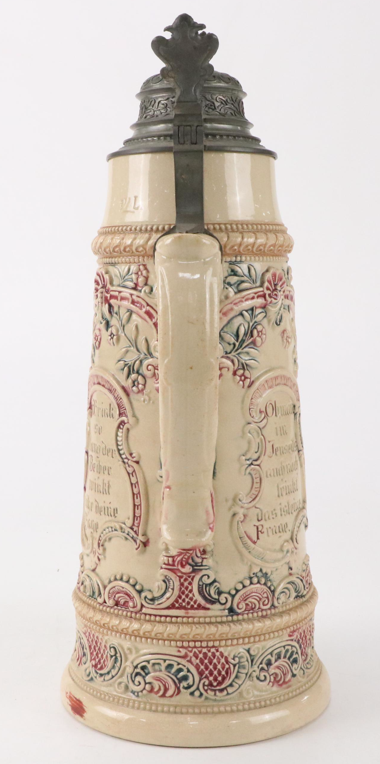 Hand-Painted Ceramic Beer Stein with German Ceramic Beer Stein and More