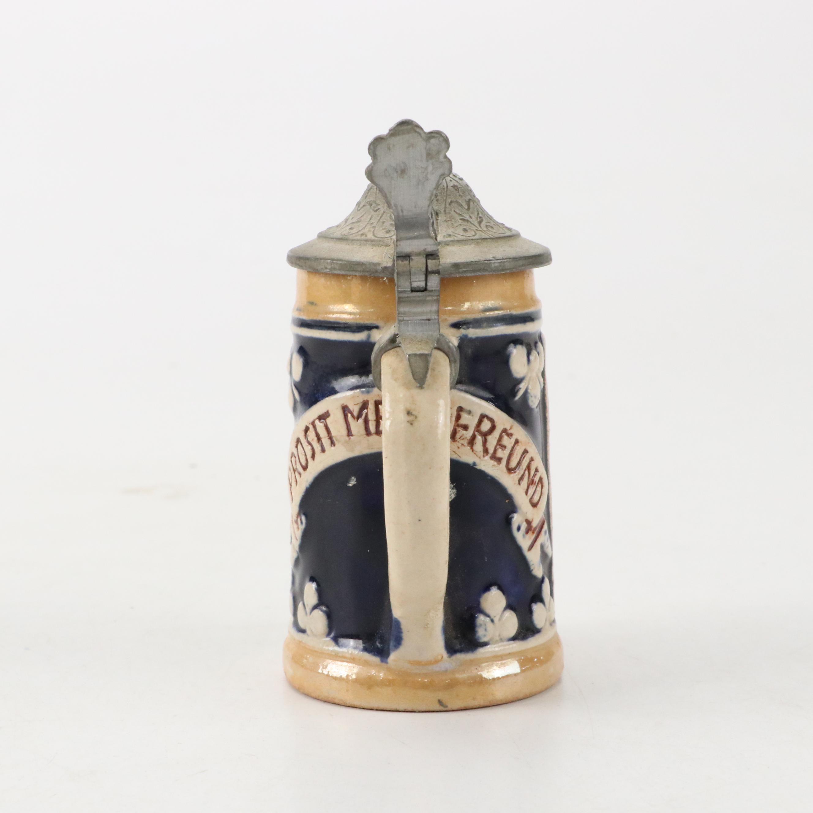 Hand-Painted Ceramic Beer Stein with German Ceramic Beer Stein and More