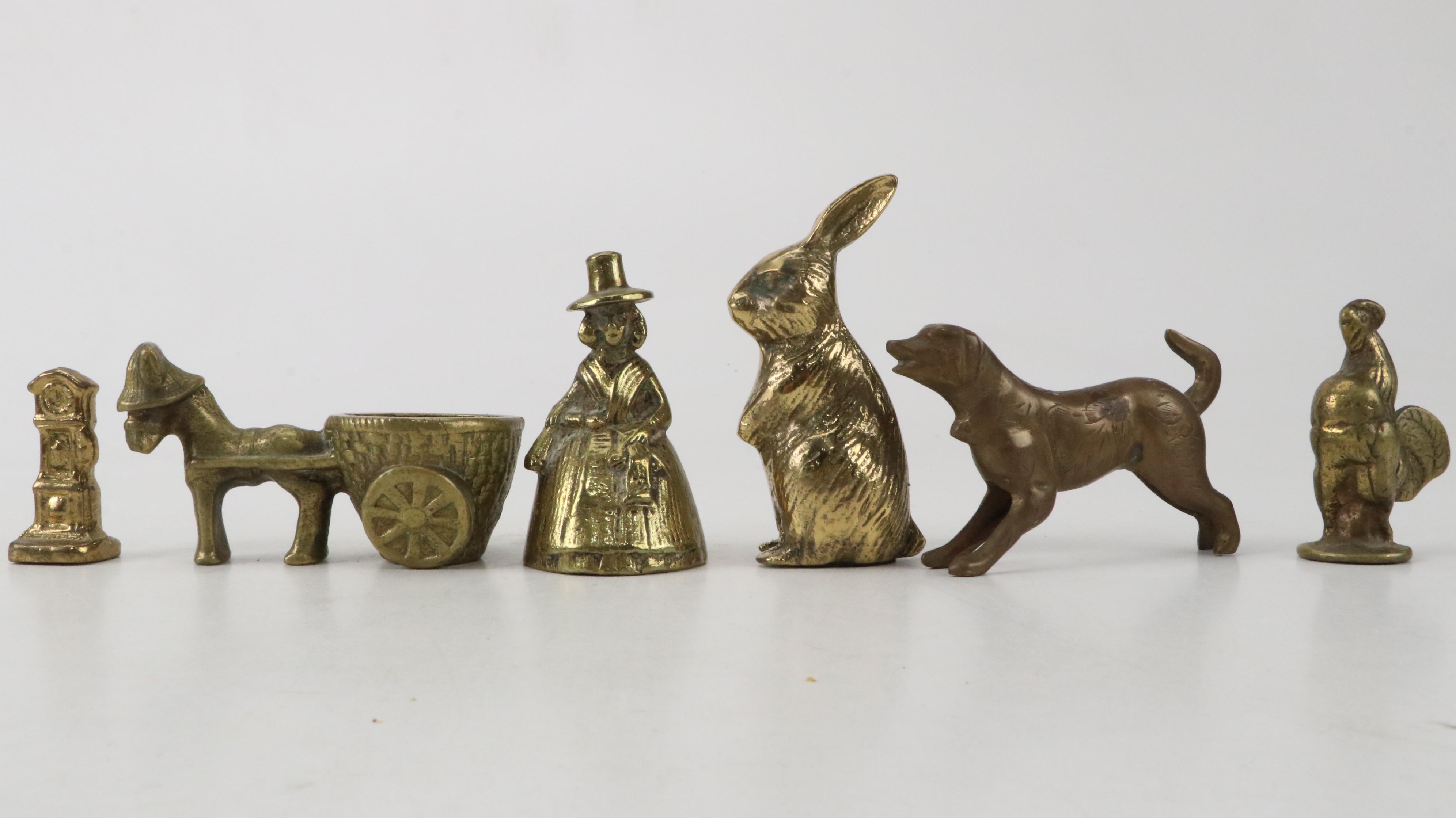 Brass Decorative Balance Scale, Cast Brass Figurines and Baldwin Brass Napkins