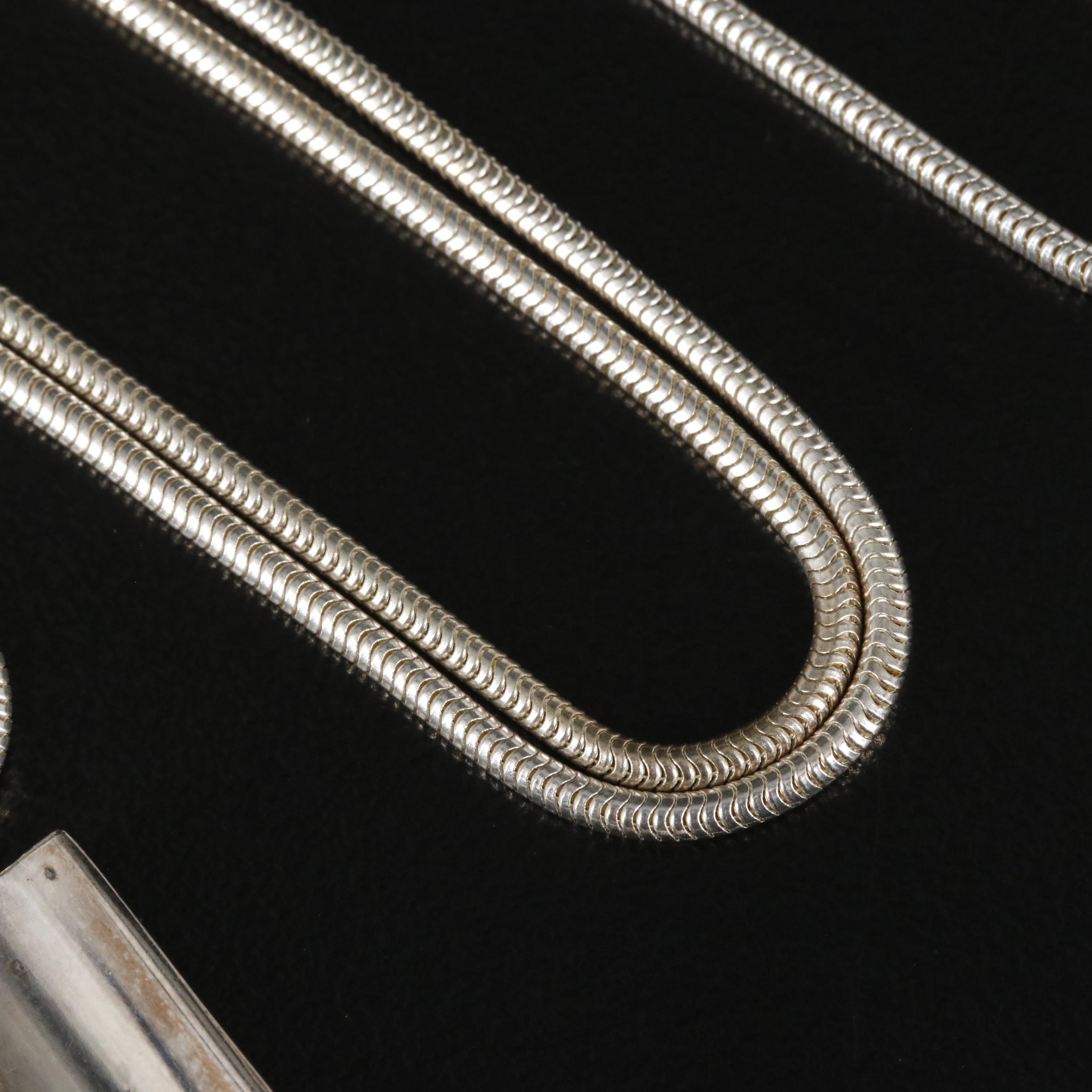 Tiffany & Co. "1837" Sterling Bar Pendant Necklace