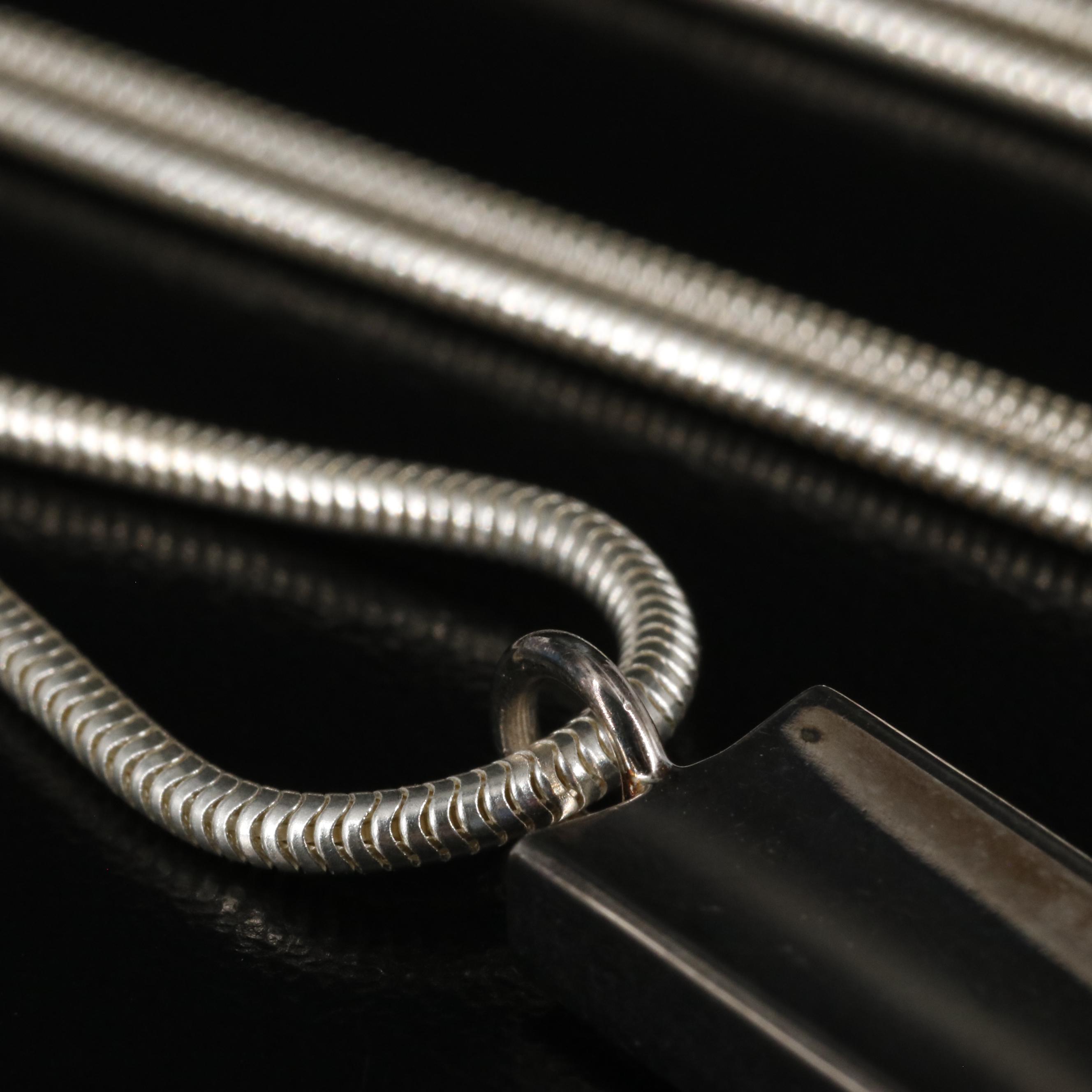 Tiffany & Co. "1837" Sterling Bar Pendant Necklace