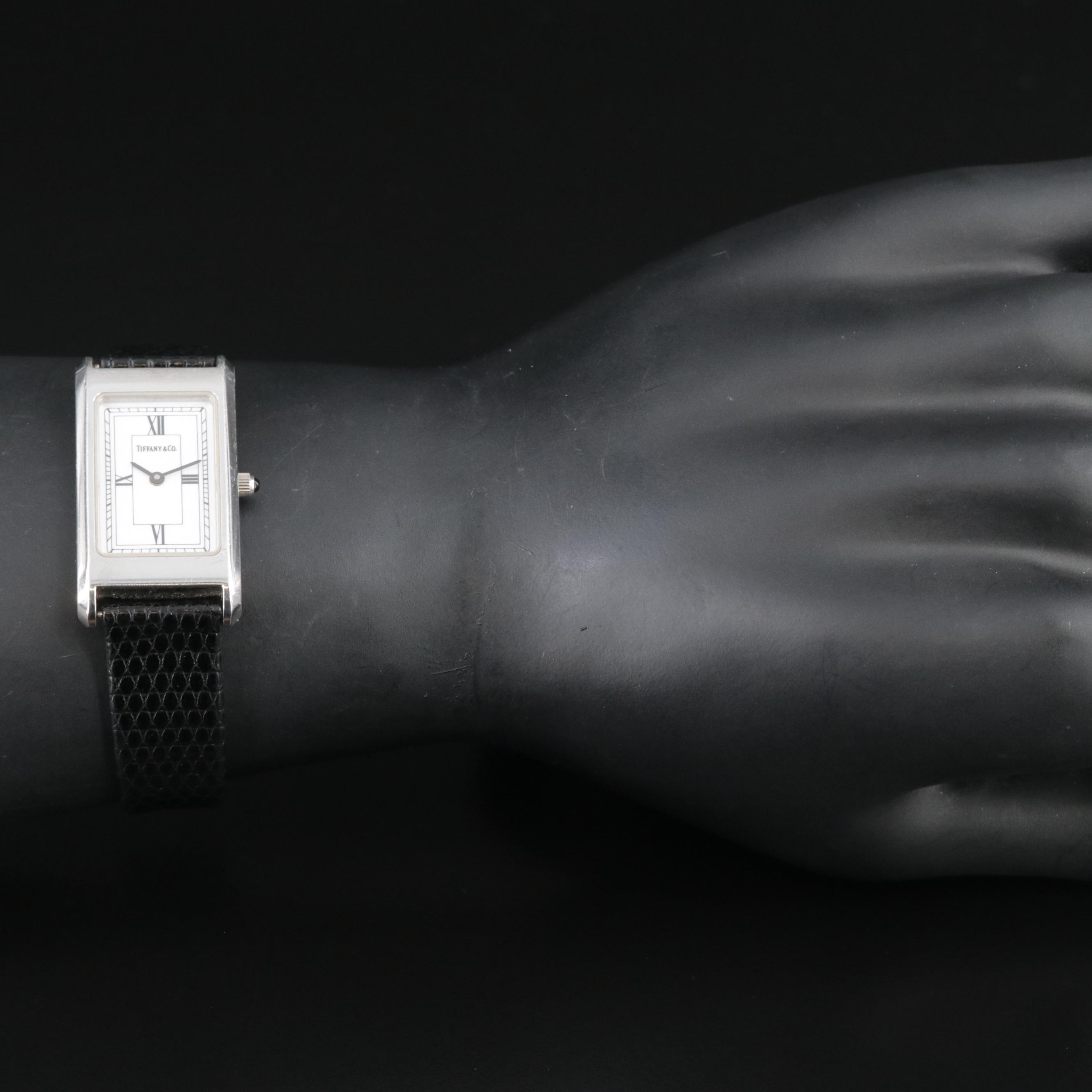 Tiffany & Co. Stainless Steel Tank Style Quartz Watch