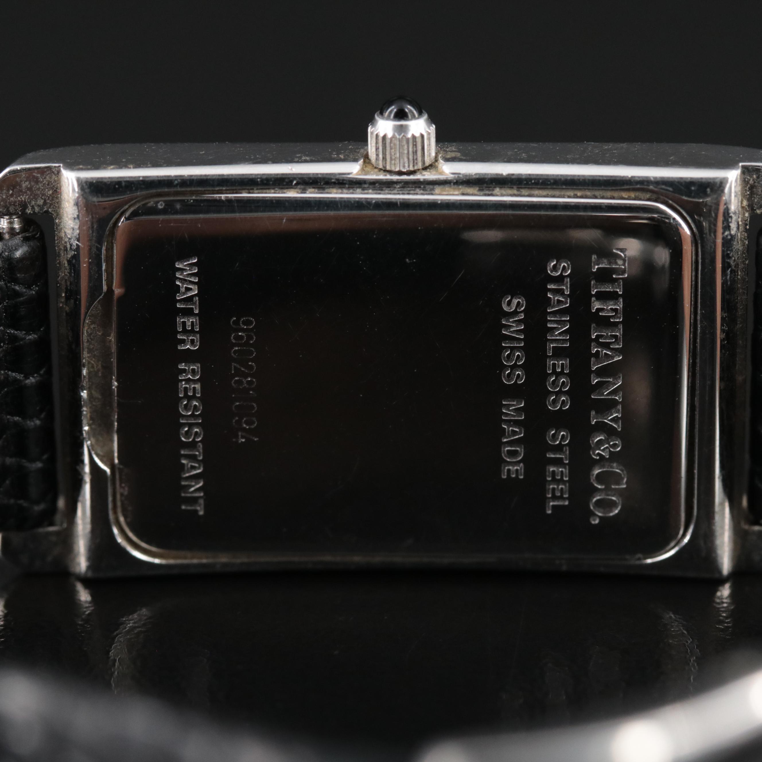 Tiffany & Co. Stainless Steel Tank Style Quartz Watch