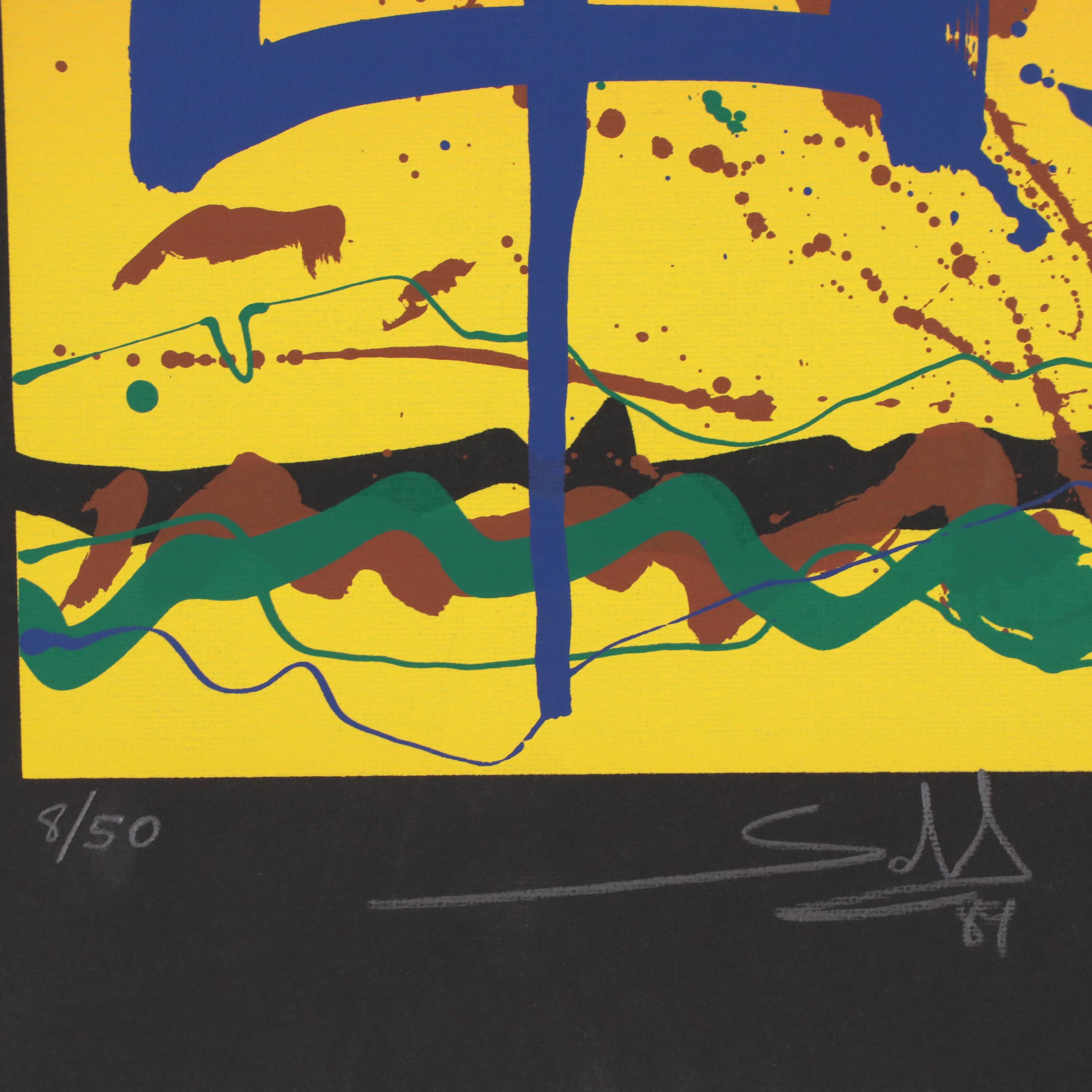 Modern Abstract Serigraph, 1989